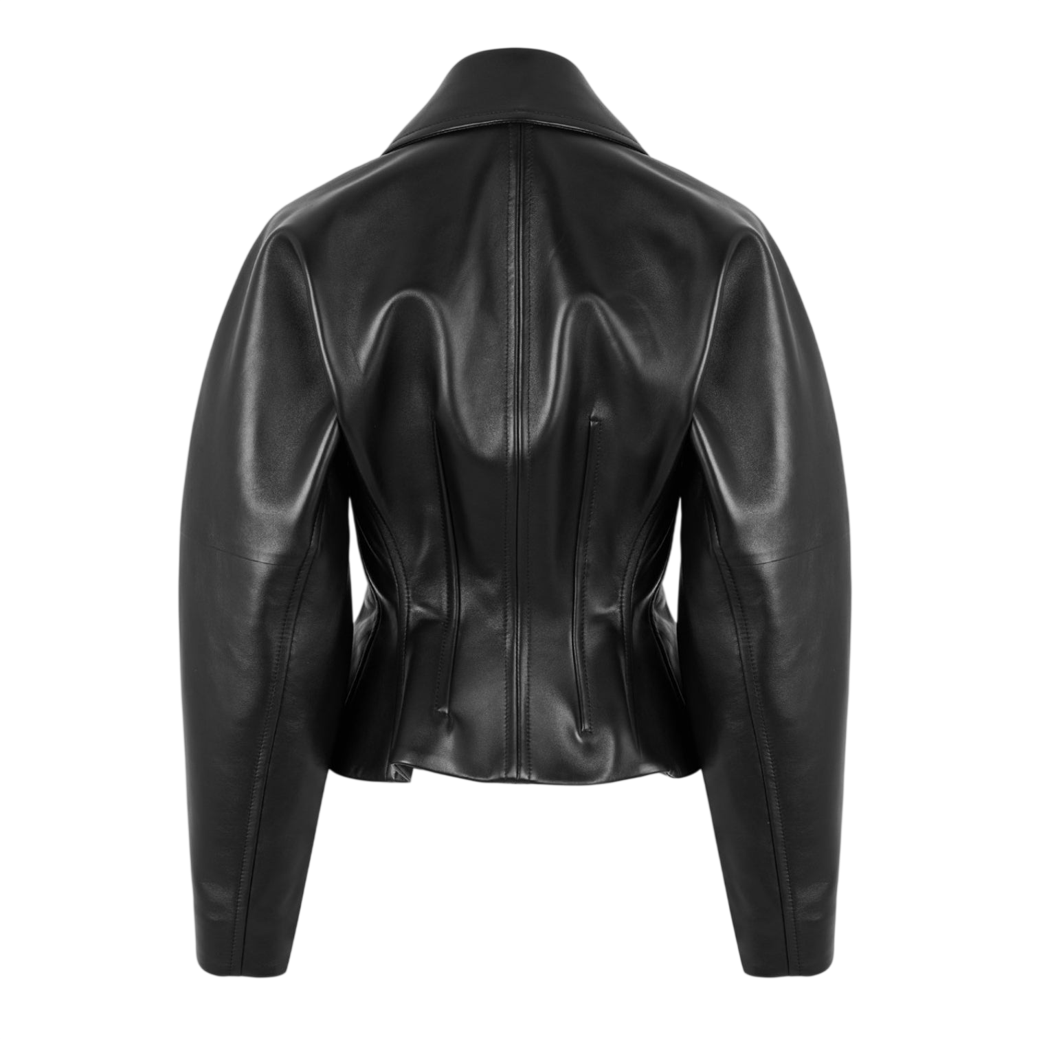 LUXURY HUB BOTTEGA VENETA WOMEN'S SHORT LEATHER LONG SLEEVE JACKET