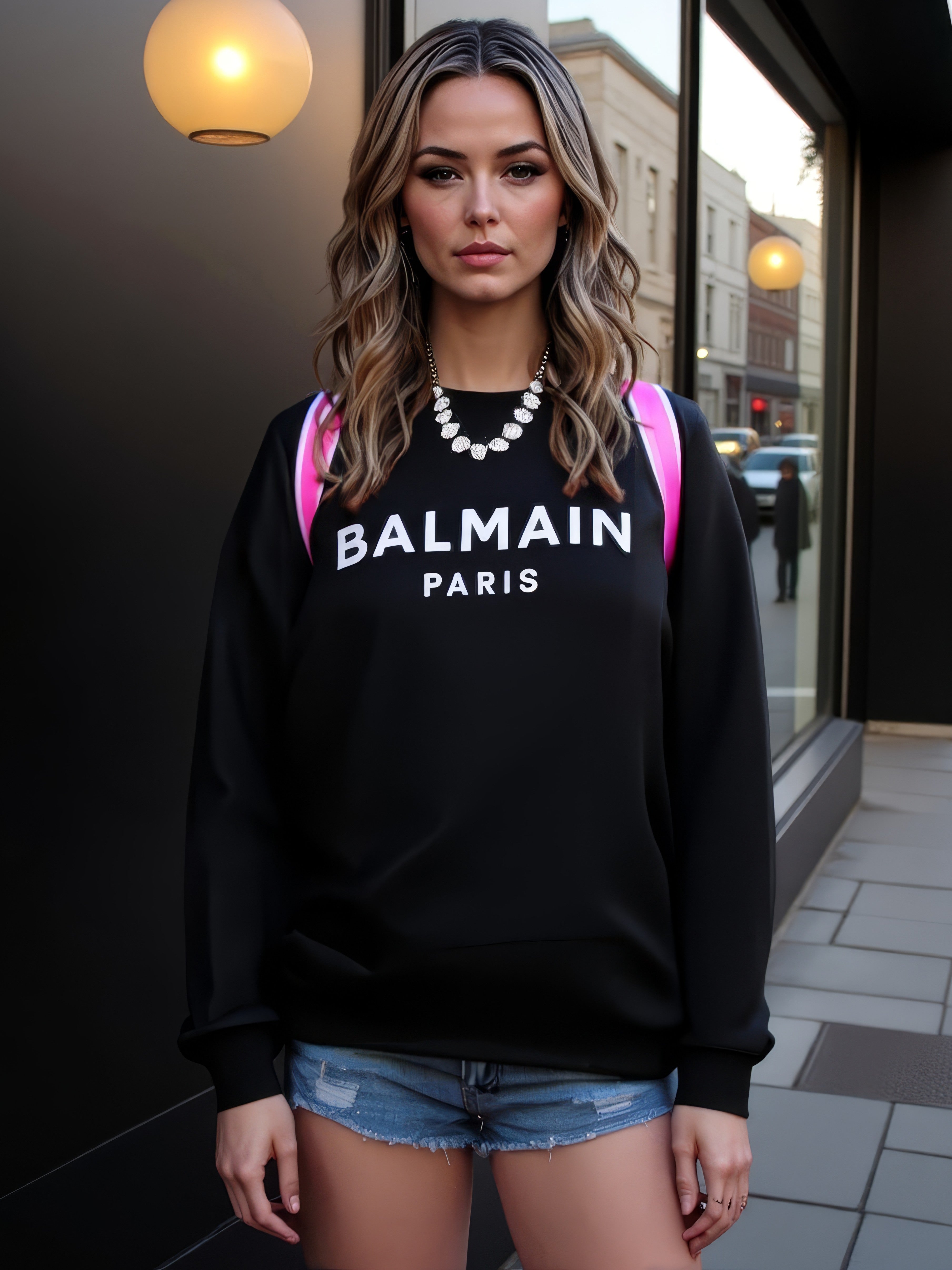 LUXURY HUB BALMAIN PARIS LOGO SWEATSHIRT