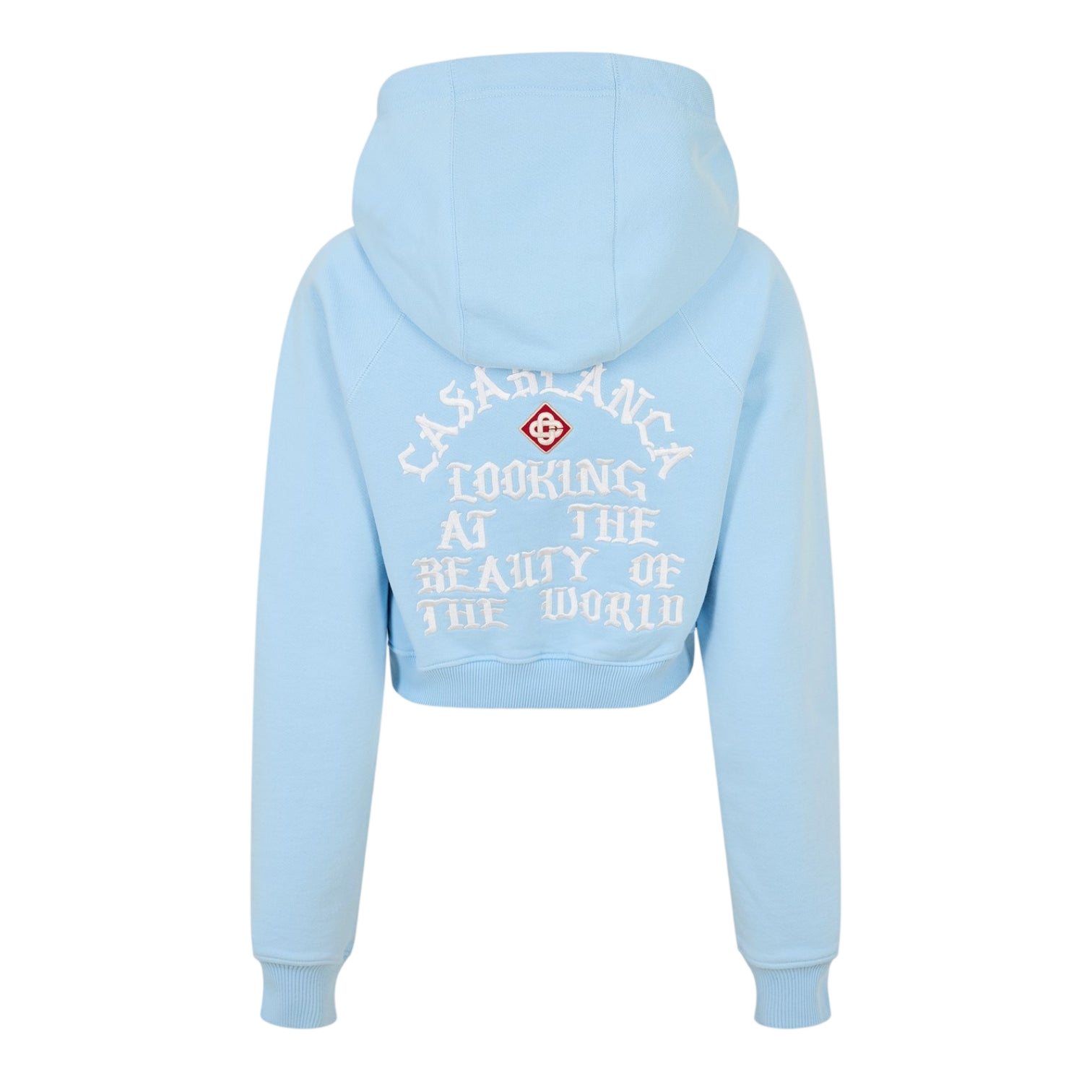 LUXURY HUB CASABLANCA WOMEN'S BEAUTY CROPPED HOODIE