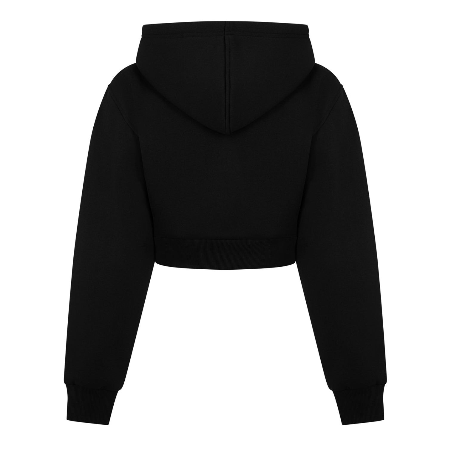 LUXURY HUB PRADA TRIANGLE CROPPED FLEECE HOODIE