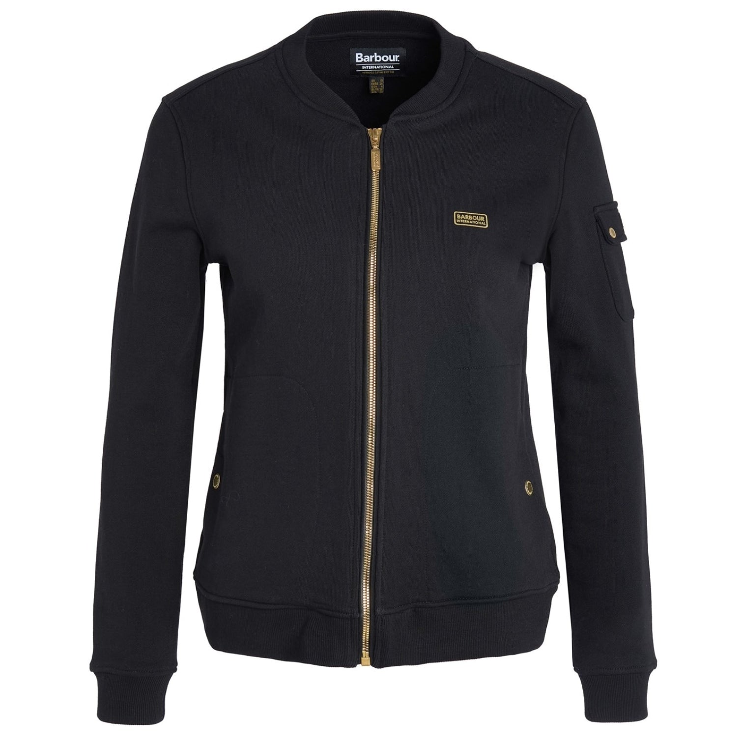 LUXURY HUB BARBOUR INTERNATIONAL MAGNA ZIP THROUGH SWEATSHIRT