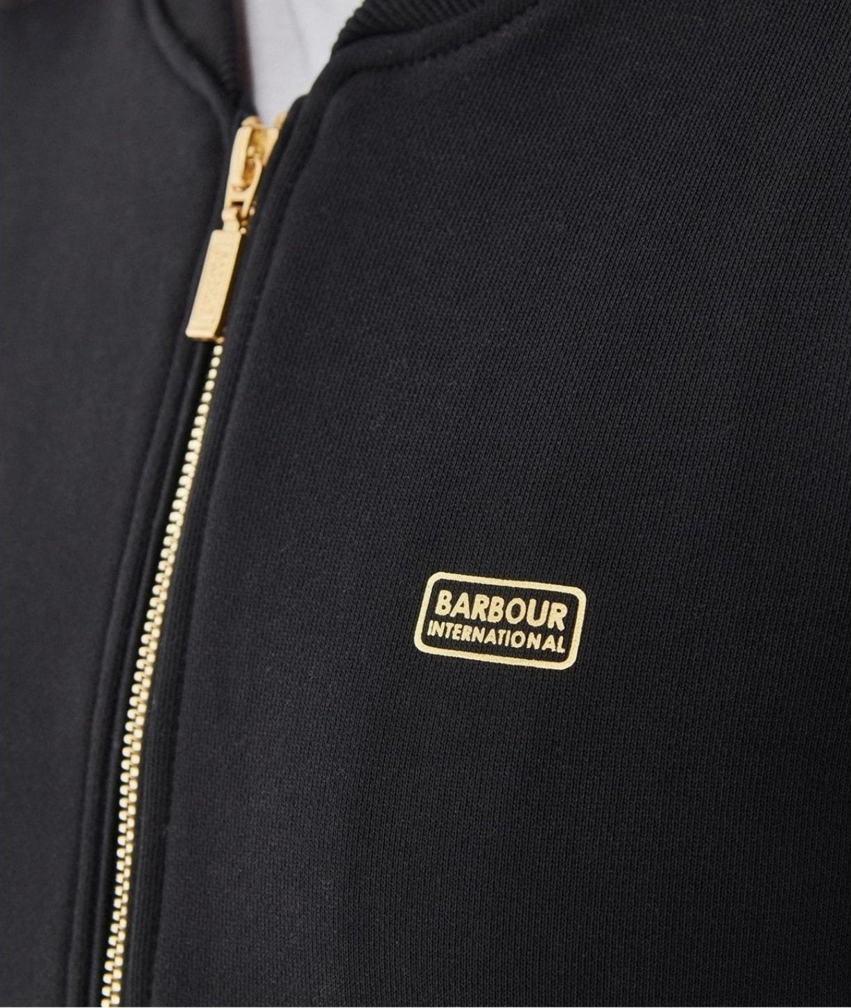 LUXURY HUB BARBOUR INTERNATIONAL MAGNA ZIP THROUGH SWEATSHIRT