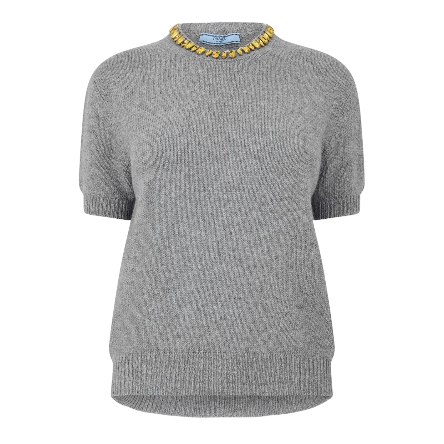 LUXURY HUB PRADA WOMEN'S EMBELLISHED KNITTED TOP