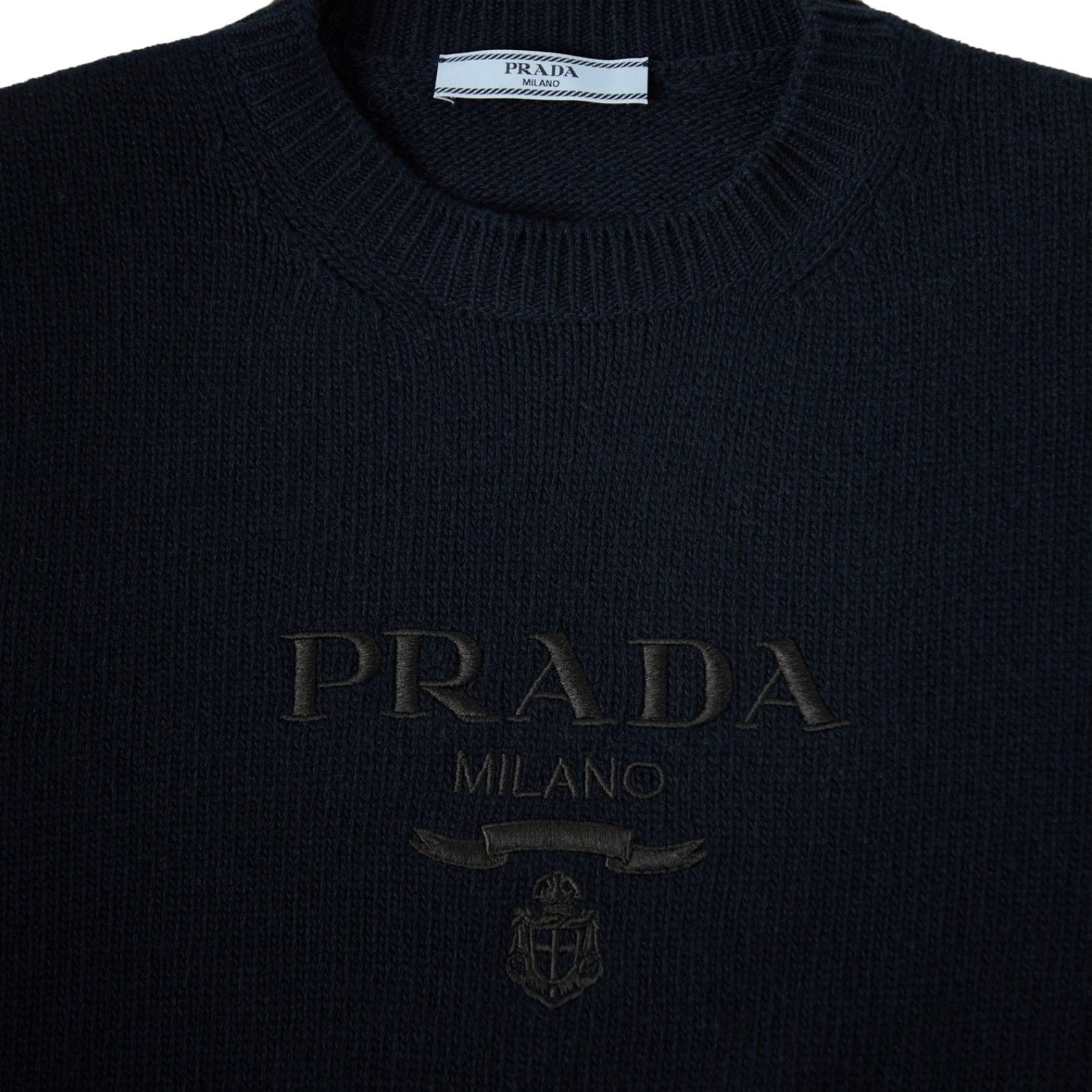 LUXURY HUB PRADA WOMEN'S CASHMERE SHORT SLEEVE KNITTED TOP