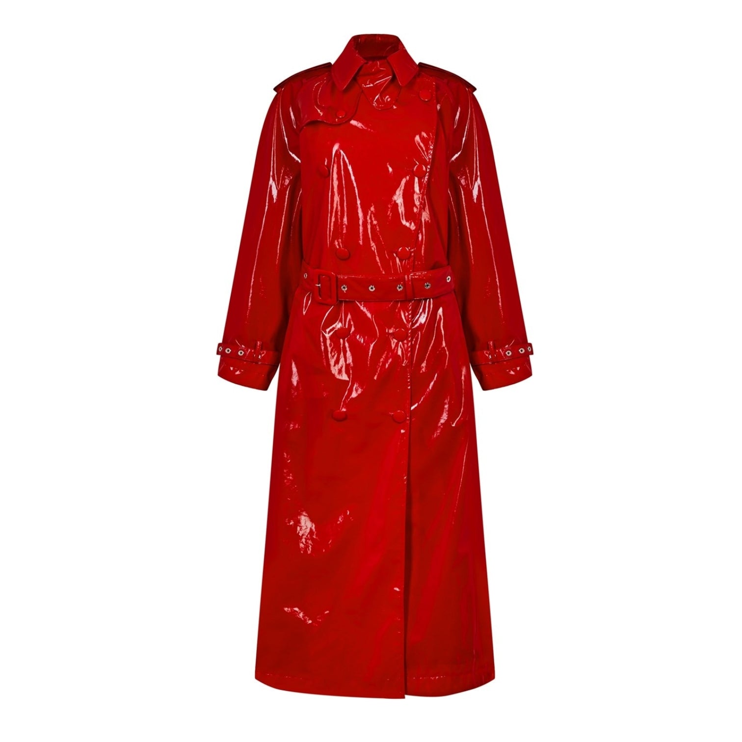 LUXURY HUB DOLCE AND GABBANA PATENT TRENCH COAT