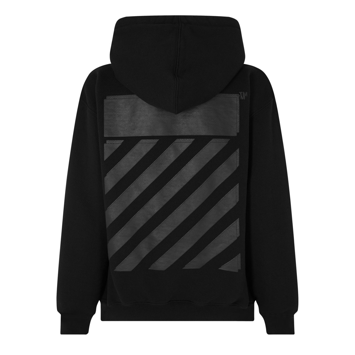 LUXURY HUB OFF WHITE DIAGONAL LOGO HOODIE