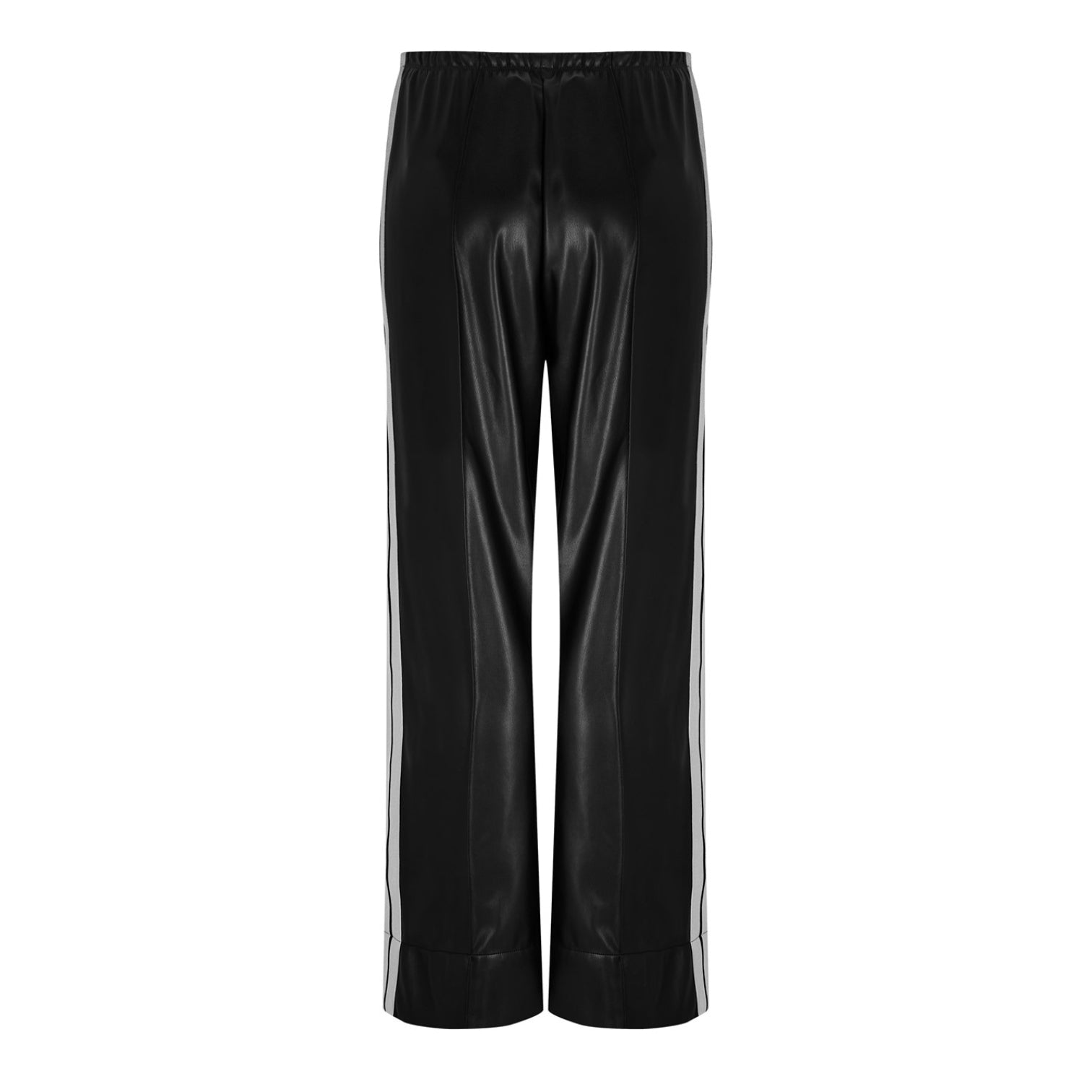 LUXURY HUB PALM ANGELS LEATHER EFFECT TRACK TROUSERS