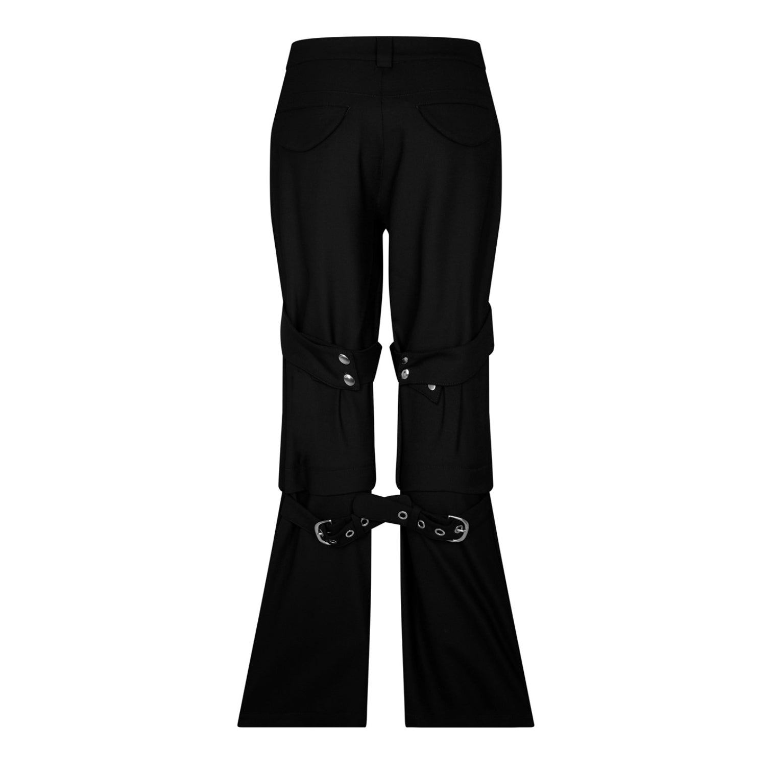 LUXURY HUB OFF WHITE BELTED CARGO TROUSERS