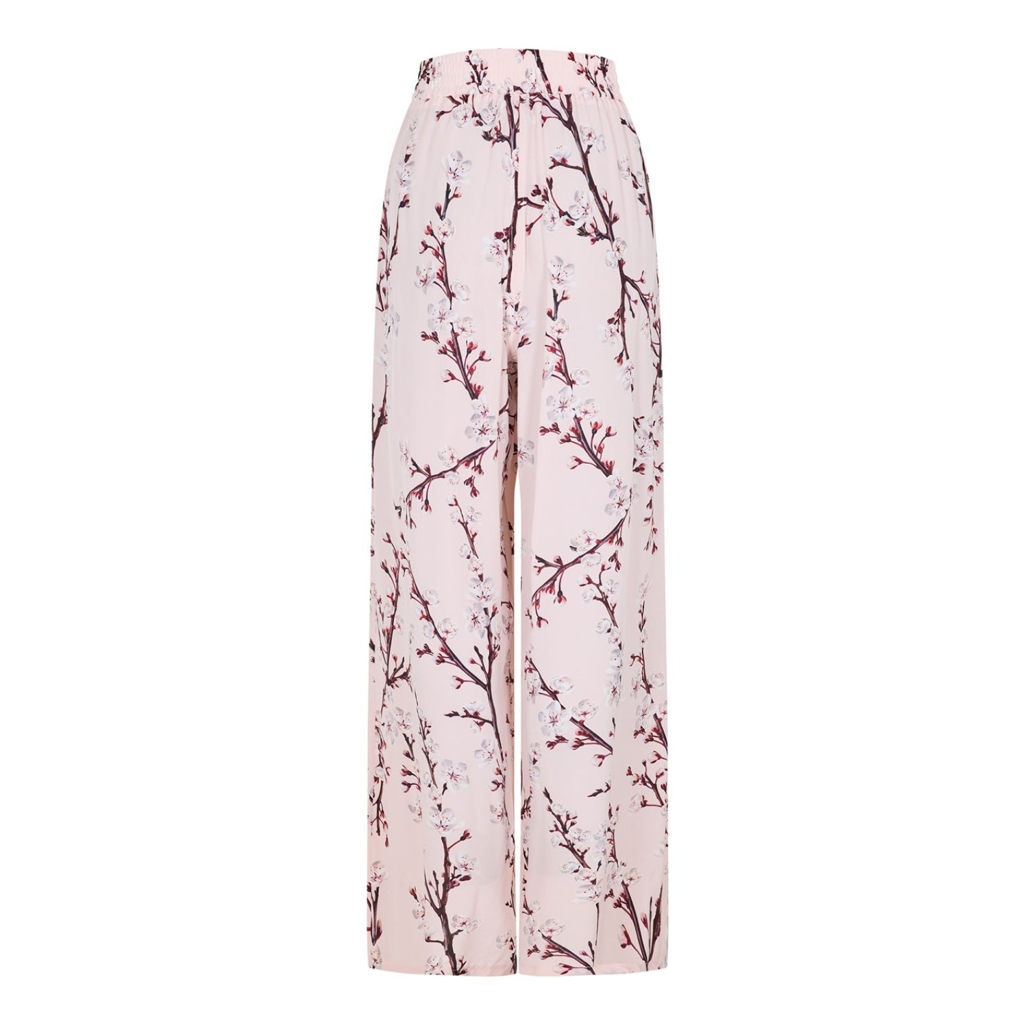 LUXURY HUB ALEXANDER MCQUEEN FLORAL PRINT WIDE LEG TROUSERS