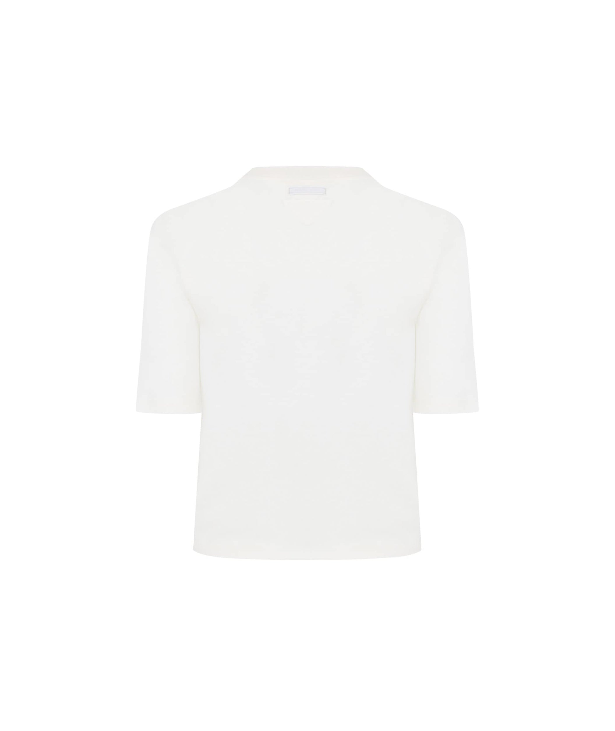 LUXURY HUB PRADA LOGO PRINT COTTON TOP