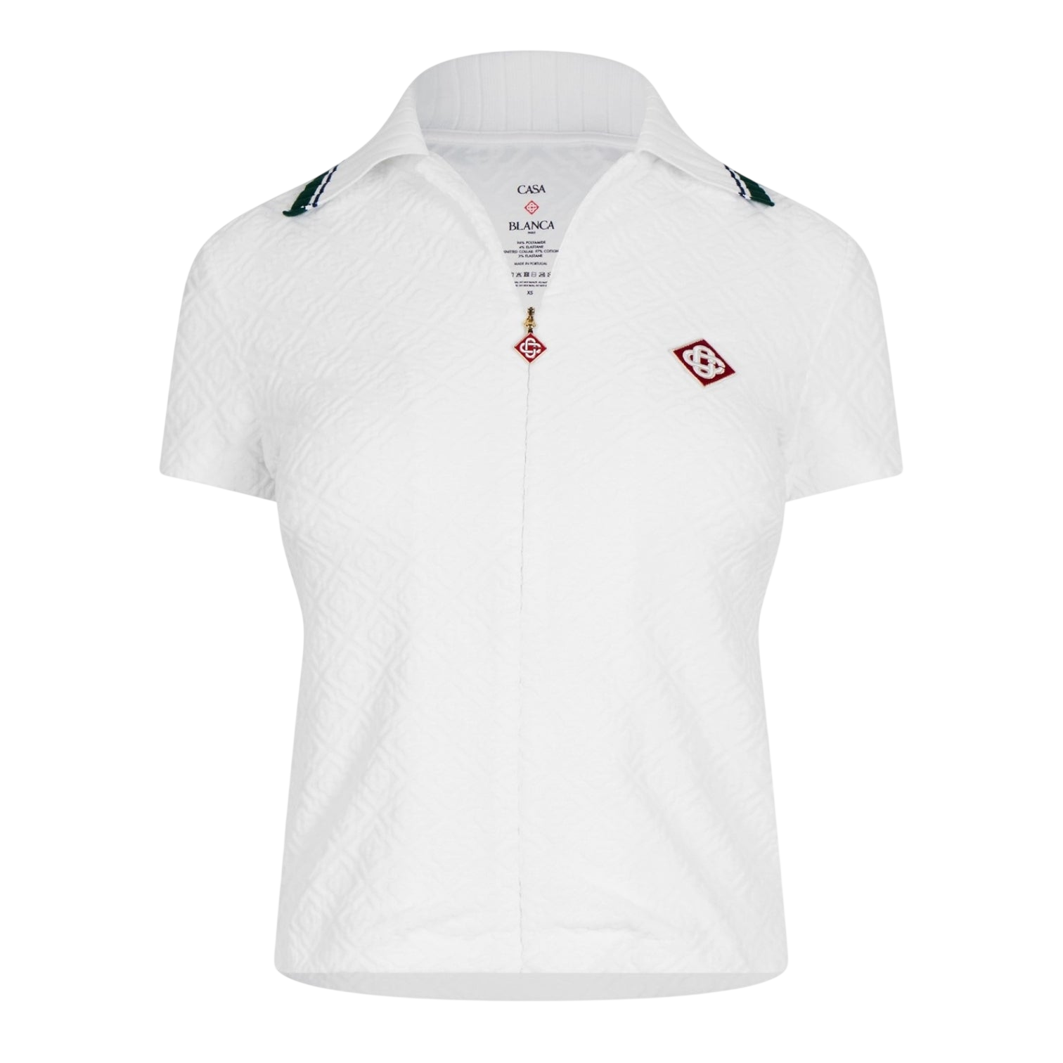 LUXURY HUB CASABLANCA MONOGRAM QUARTER ZIP SHIRT