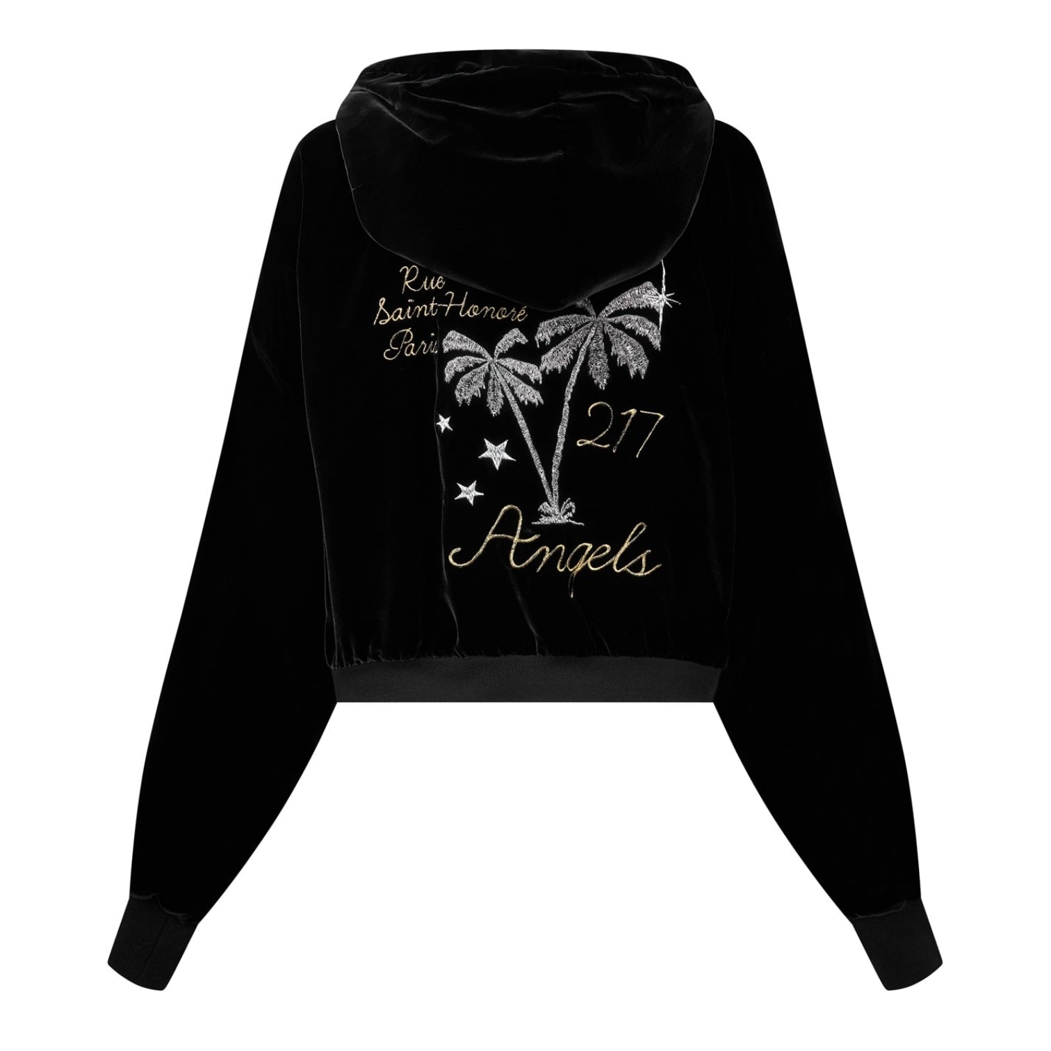 LUXURY HUB PALM ANGELS VELVET HOODIE