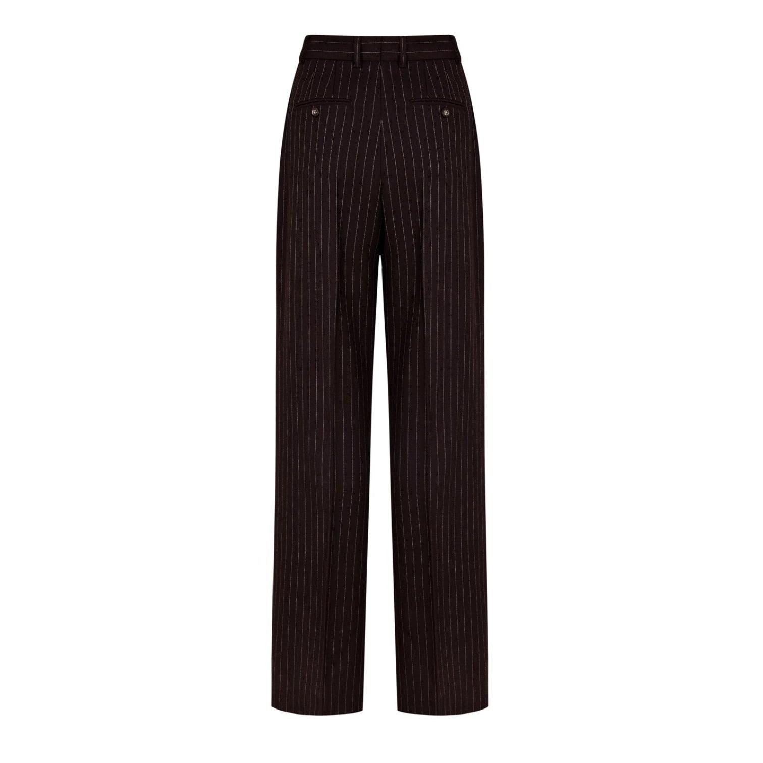 LUXURY HUB DOLCE AND GABBANA PINSTRIPE TAILORED PALAZZO TROUSERS