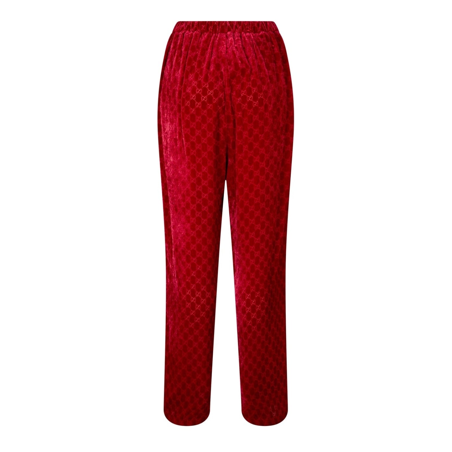 LUXURY HUB GUCCI GG DEVORÉ VELVET TROUSERS