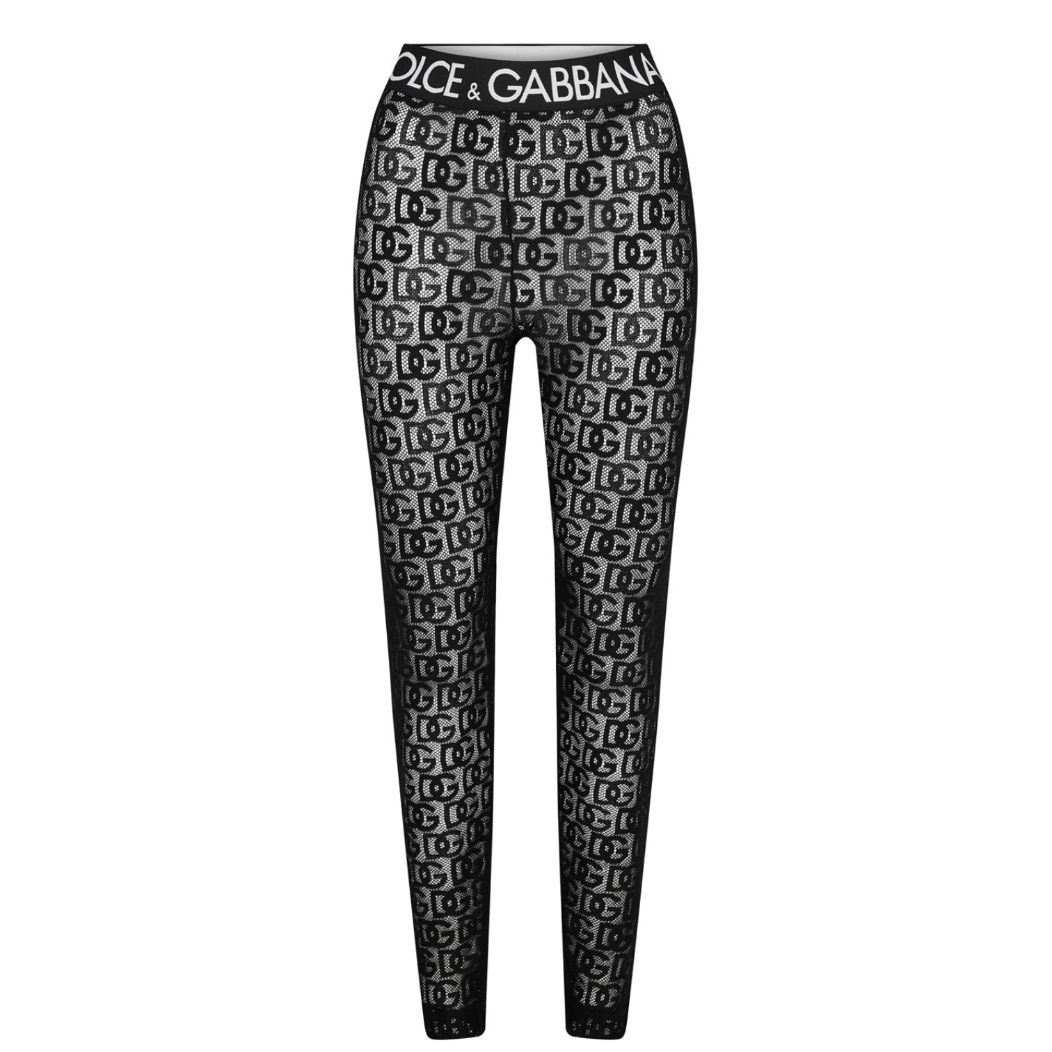 LUXURY HUB DOLCE AND GABBANA SHEER DG LEGGINGS