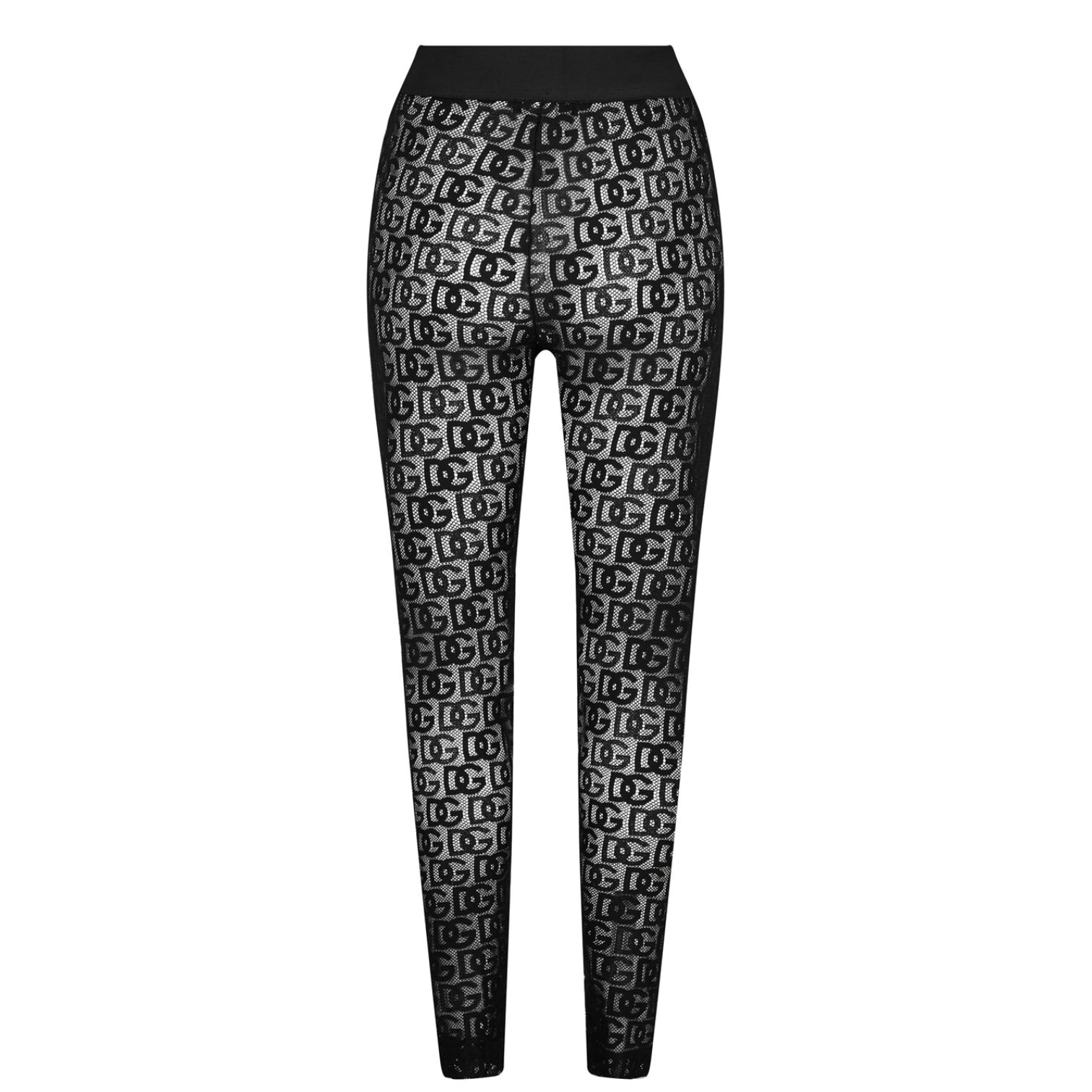 LUXURY HUB DOLCE AND GABBANA SHEER DG LEGGINGS