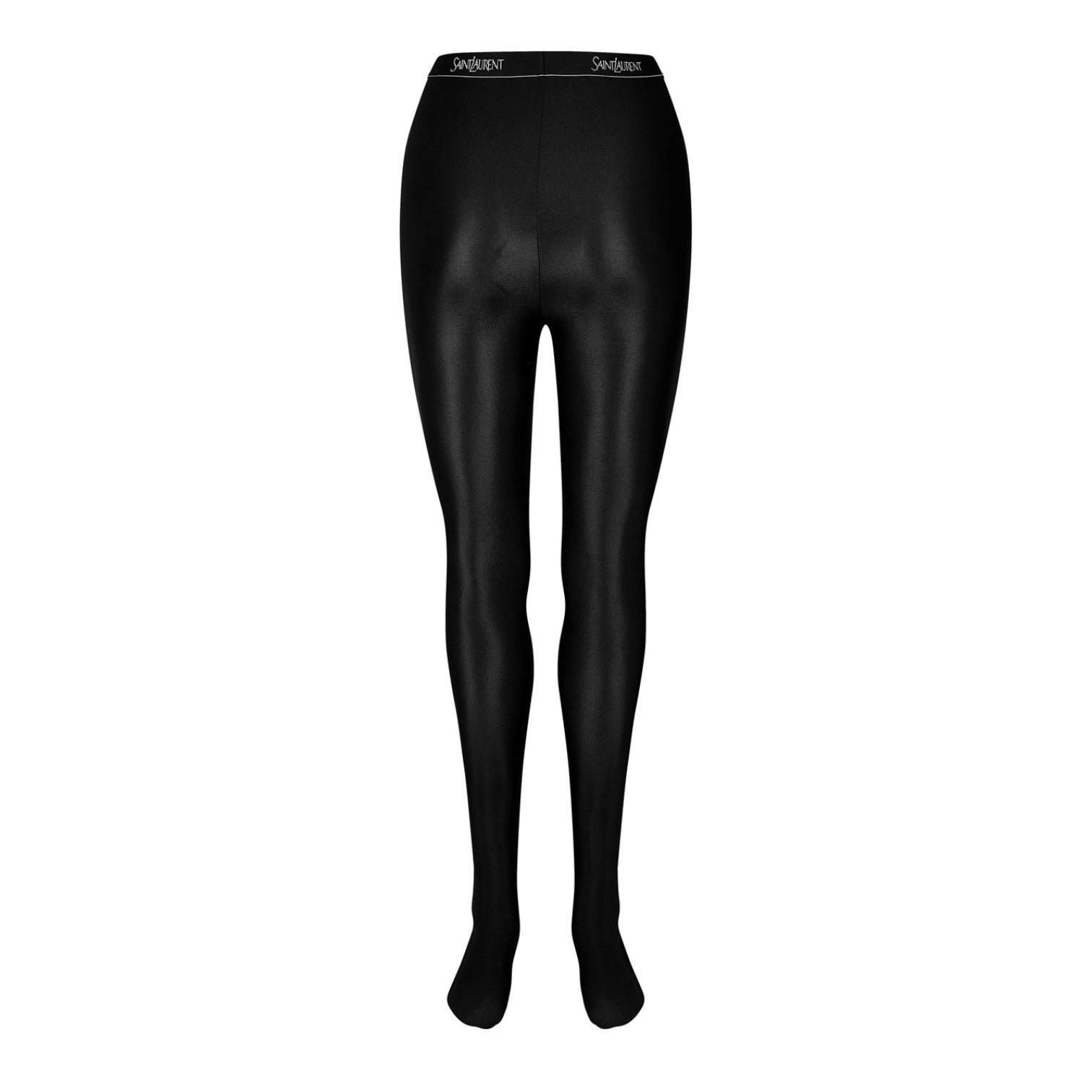 LUXURY HUB SAINT LAURENT TIGHTS IN SHINY JERSEY