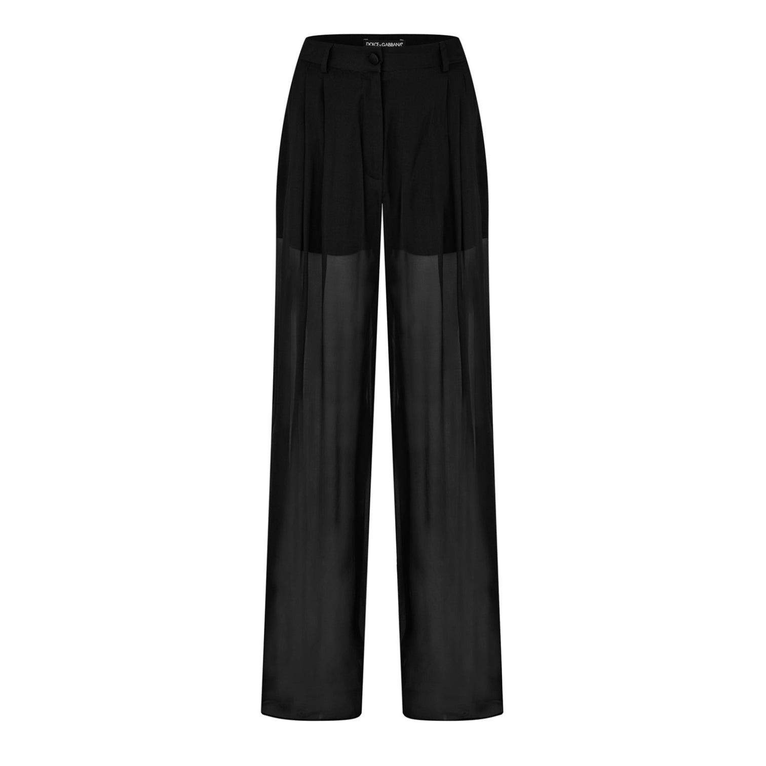 LUXURY HUB DOLCE AND GABBANA CHIFFON WIDE LEG TROUSERS