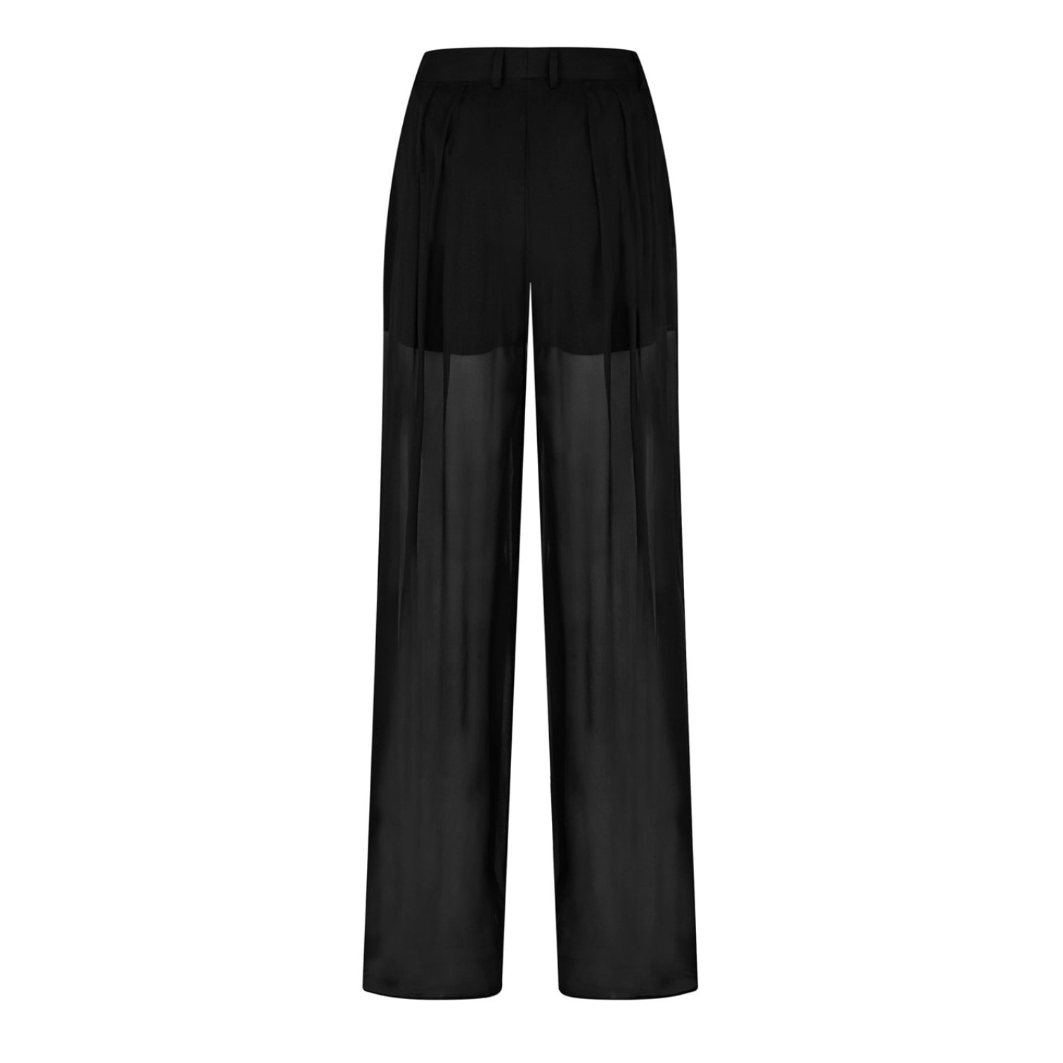 LUXURY HUB DOLCE AND GABBANA CHIFFON WIDE LEG TROUSERS