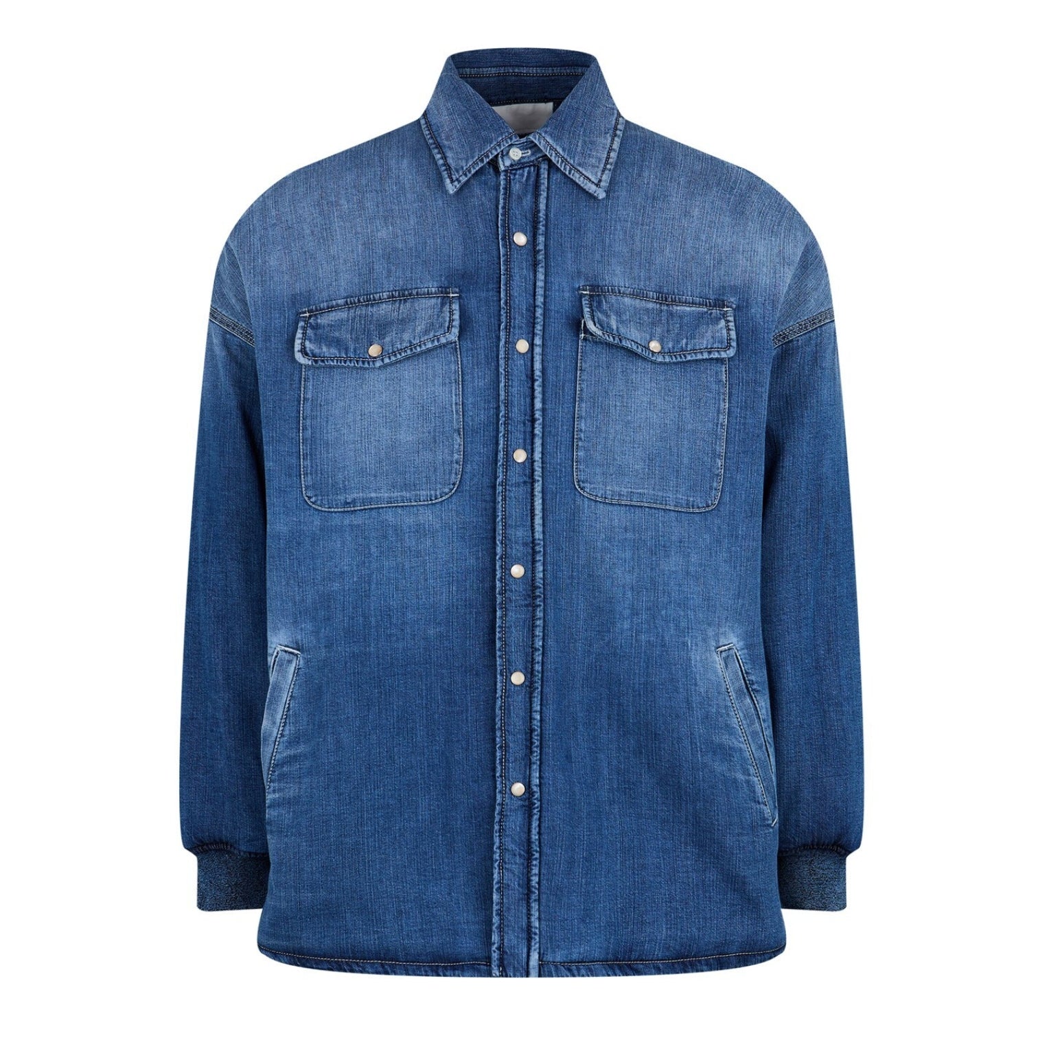 LUXURY HUB ALEXANDER MCQUEEN SEAL-EMBROIDERED DENIM JACKET