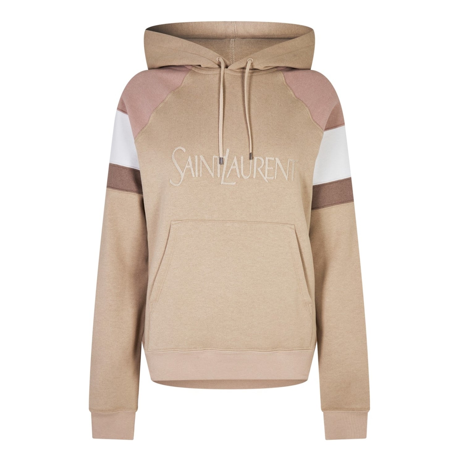 LUXURY HUB SAINT LAURENT EMBROIDERED RAGLAN HOODIE