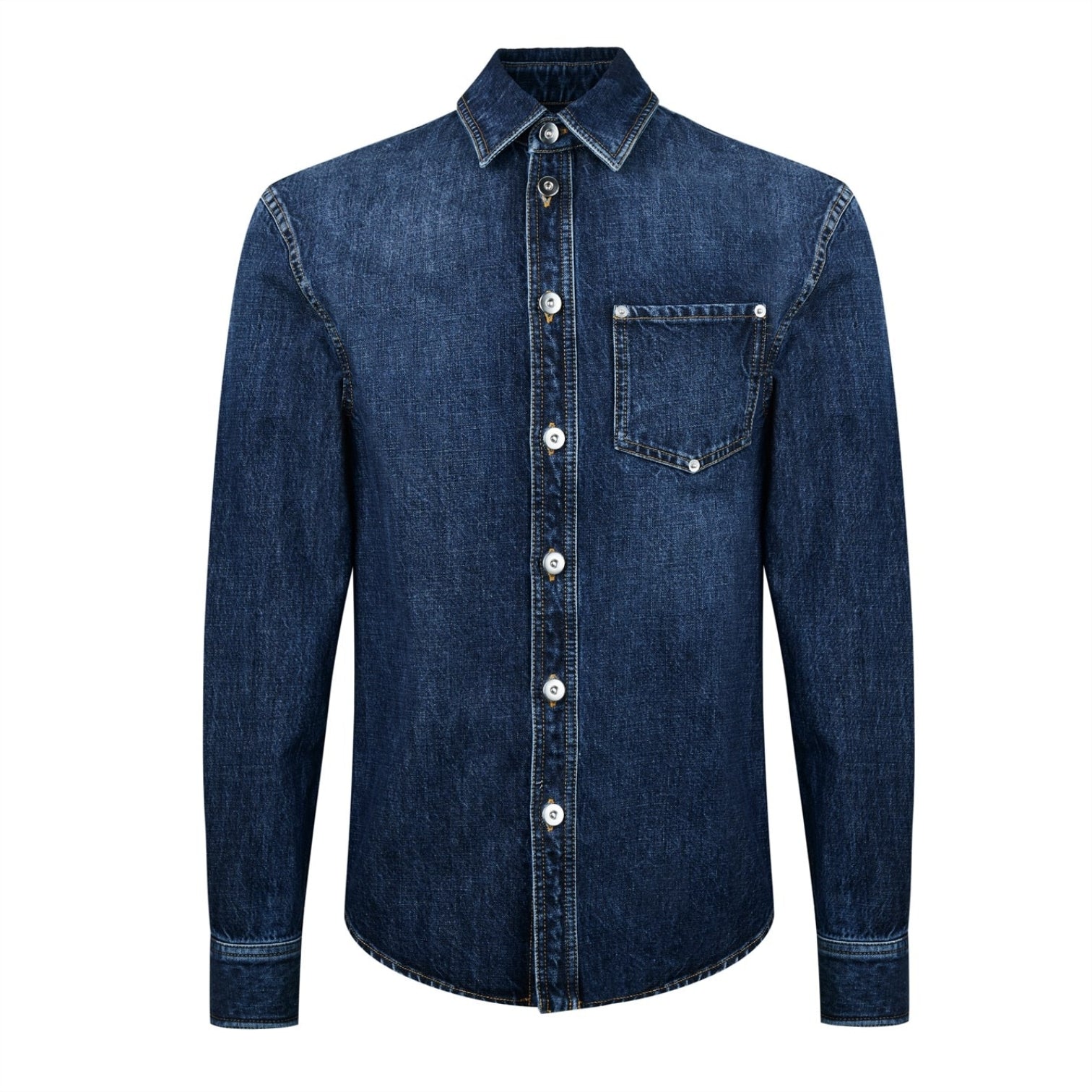 LUXURY HUB BOTTEGA VENETA DARK WASH DENIM SHIRT