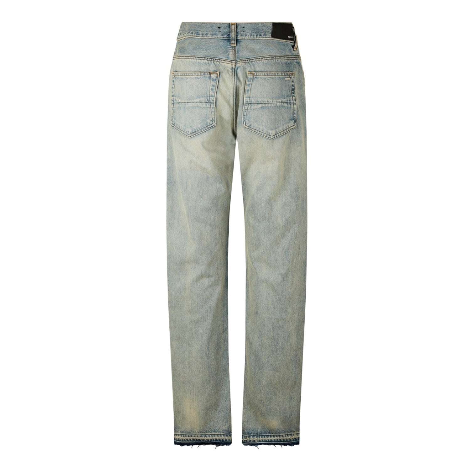 LUXURY HUB AMIRI RELEASE HEM STRAIGHT-LEG JEANS