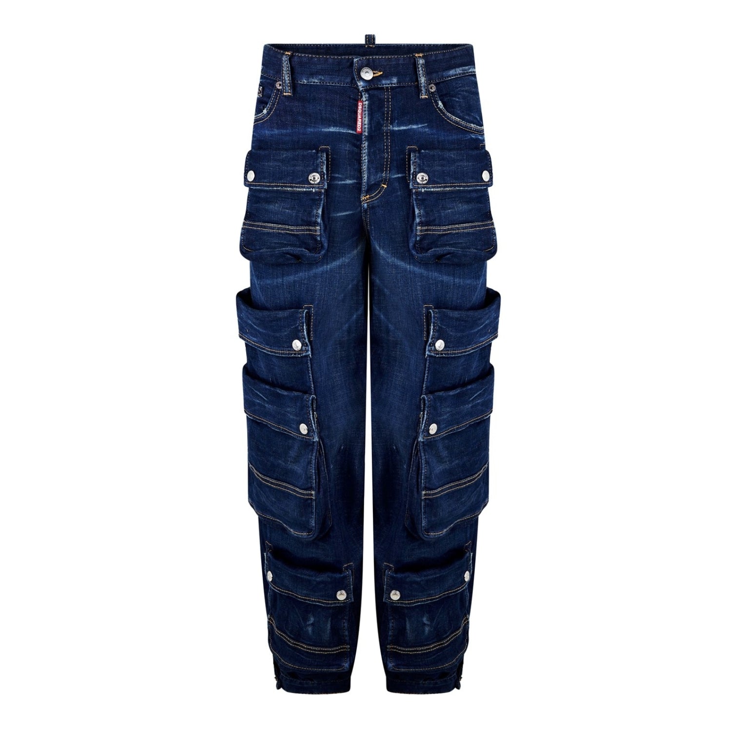 LUXURY HUB DSQUARED2 DENIM CARGO TROUSERS