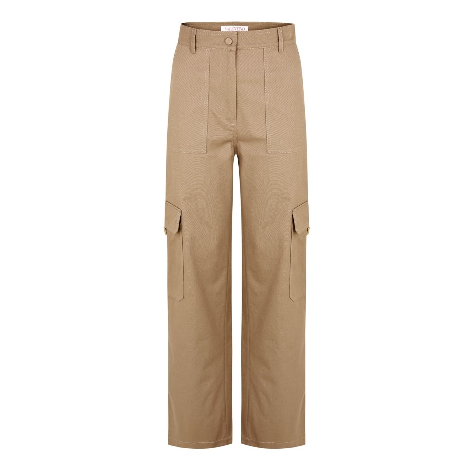 LUXURY HUB VALENTINO STRETCH CANVAS COTTON PANTS