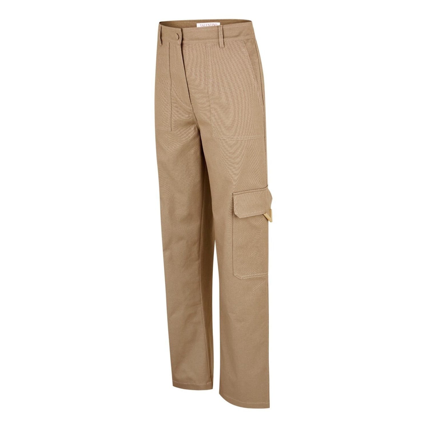 LUXURY HUB VALENTINO STRETCH CANVAS COTTON PANTS