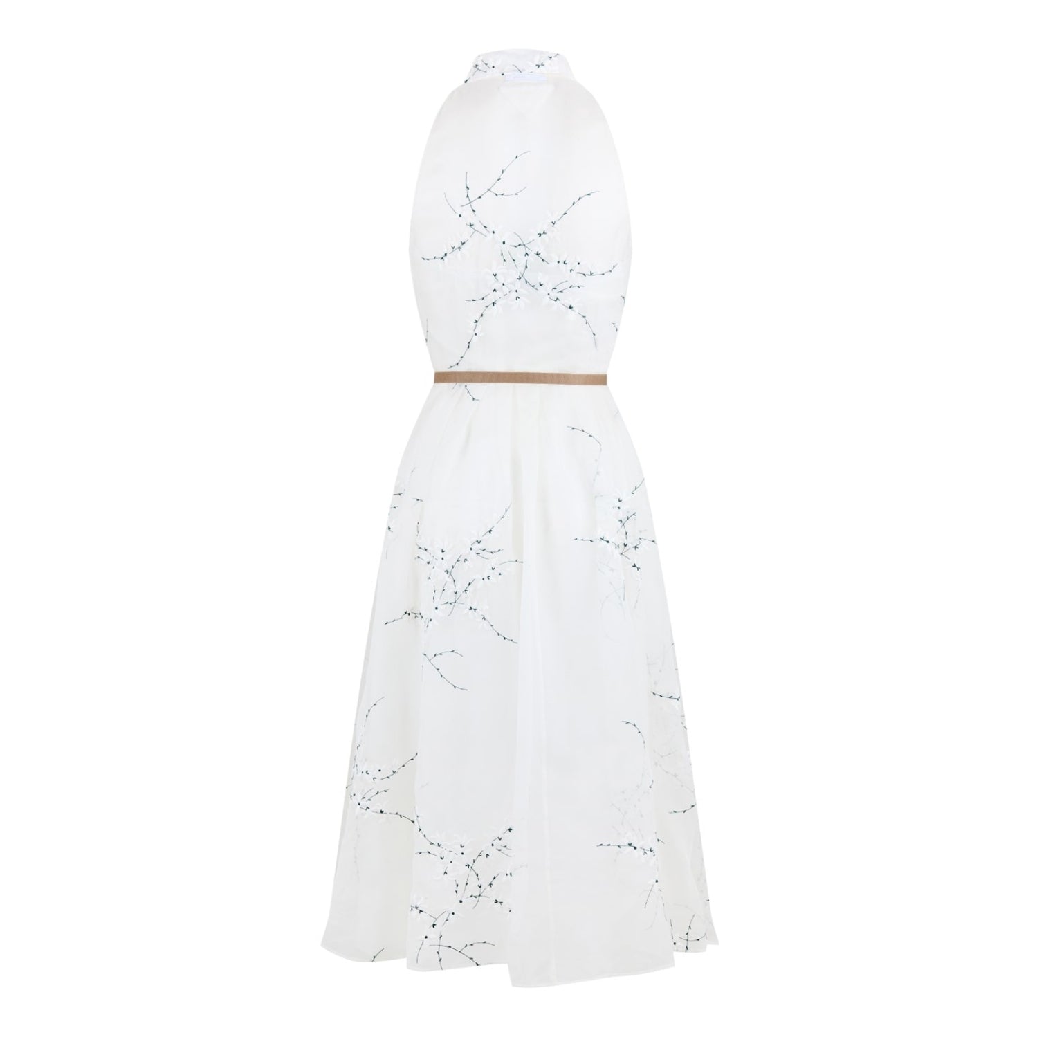 LUXURY HUB PRADA EMBROIDERED ORGANZA DRESS