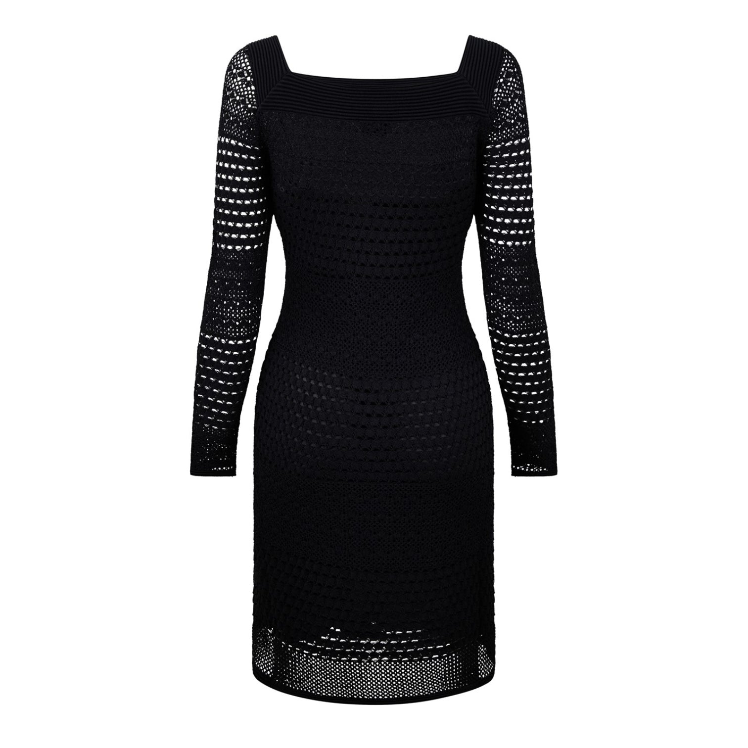 LUXURY HUB TOM FORD OPENWORK KNIT MINI DRESS