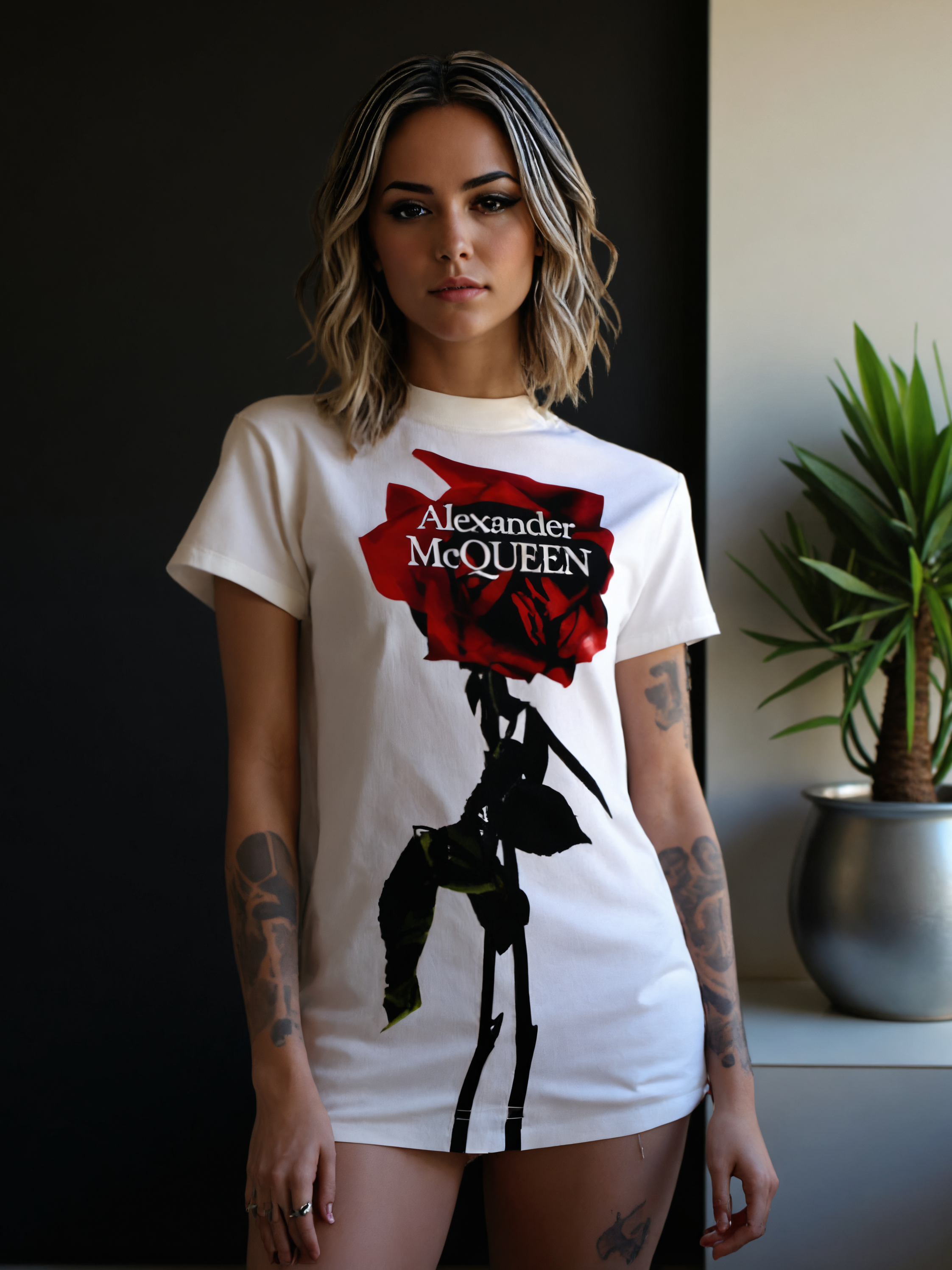 LUXURY HUB ALEXANDER MCQUEEN ALEX CUT AND SEW