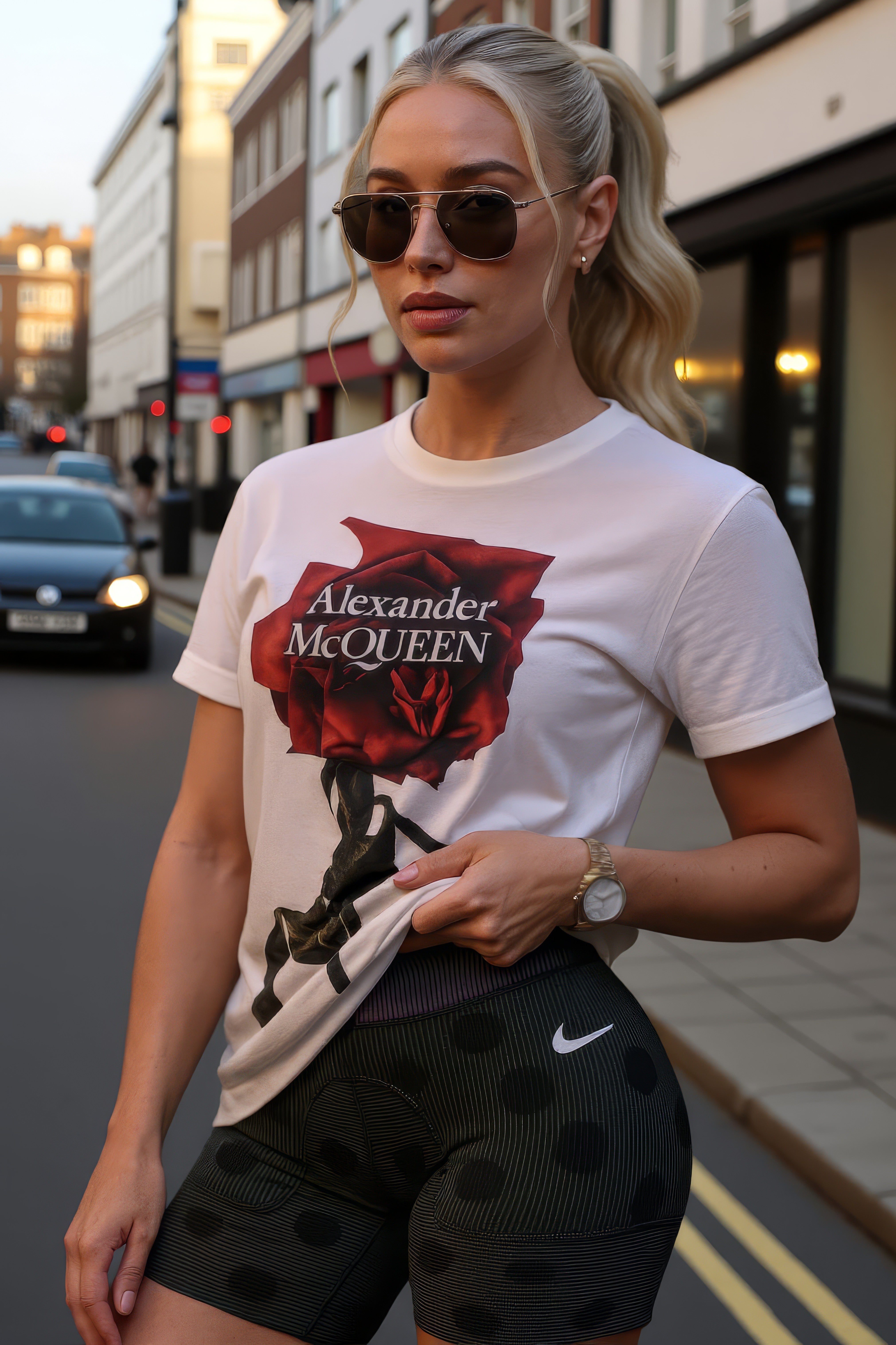 LUXURY HUB ALEXANDER MCQUEEN ALEX CUT AND SEW