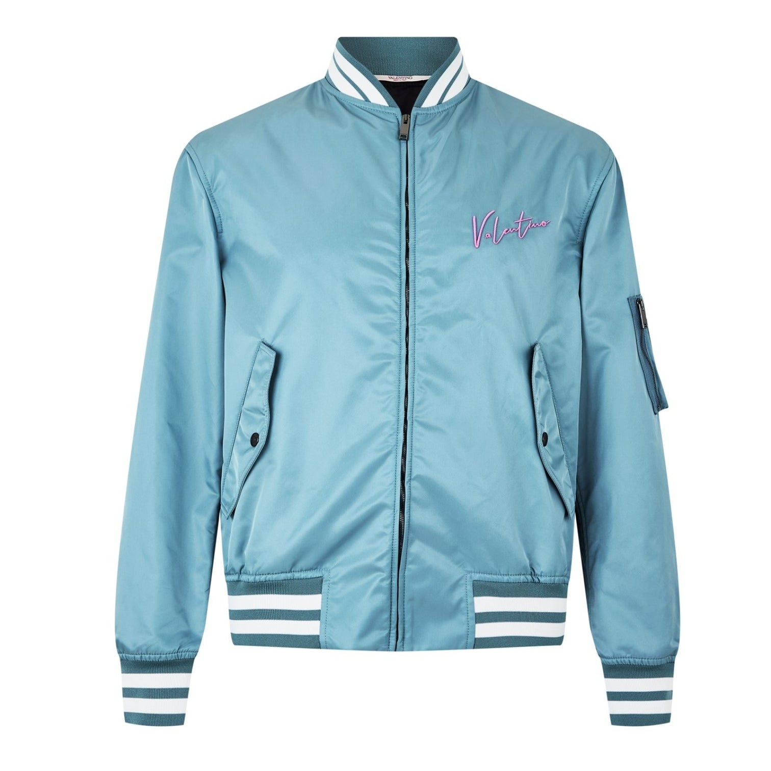 LUXURY HUB VALENTINO VAL EMB BOMBER JACKET