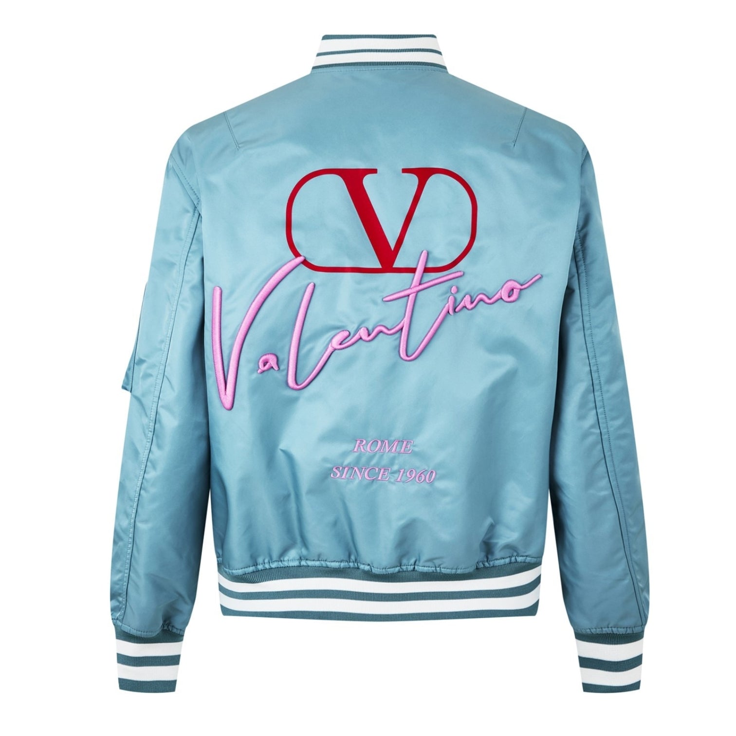 LUXURY HUB VALENTINO VAL EMB BOMBER JACKET