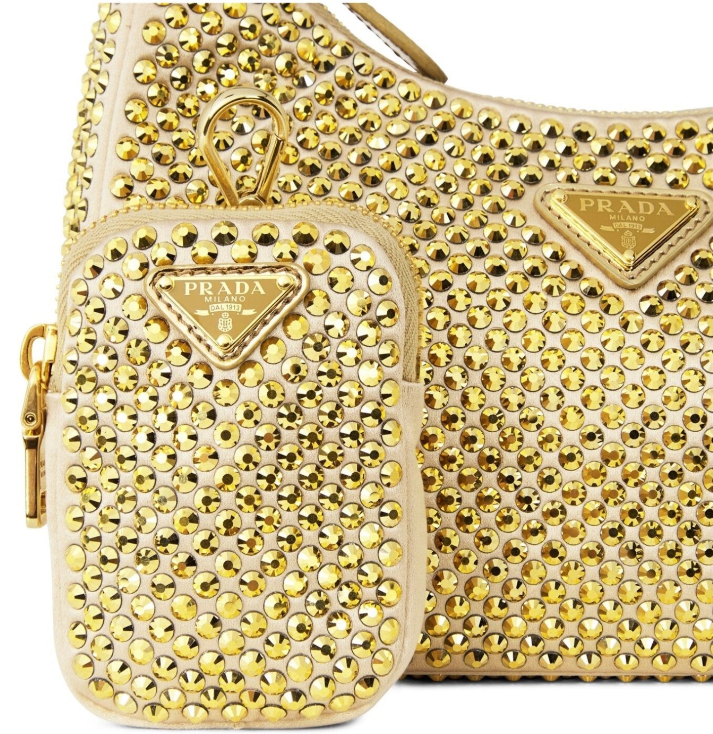 LUXURY HUB PRADA CRYSTAL EMBELLISHED RE-EDITION BAG