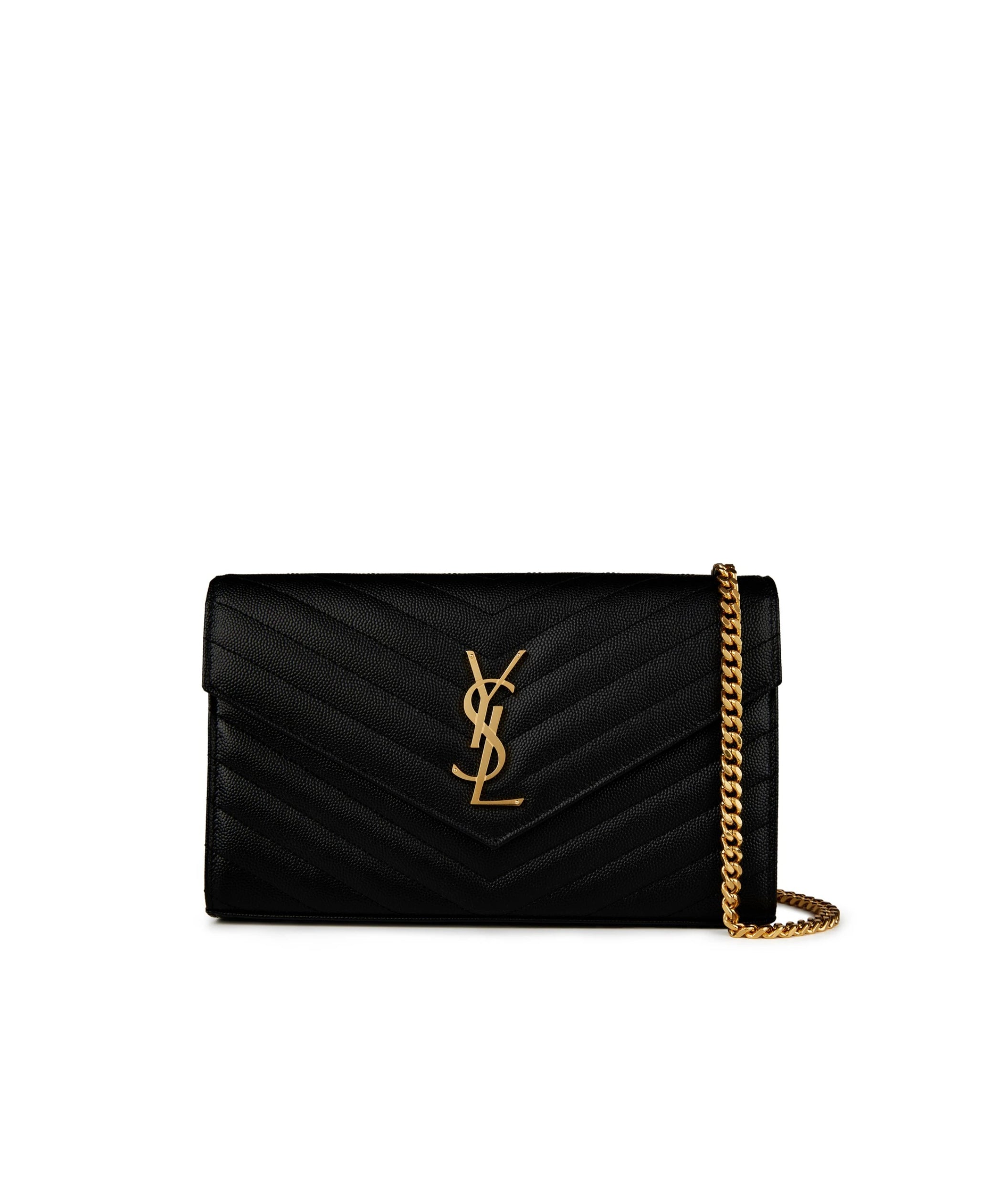 LUXURY HUB SAINT LAURENT CLASSIC CASSANDRE CHAIN WALLET