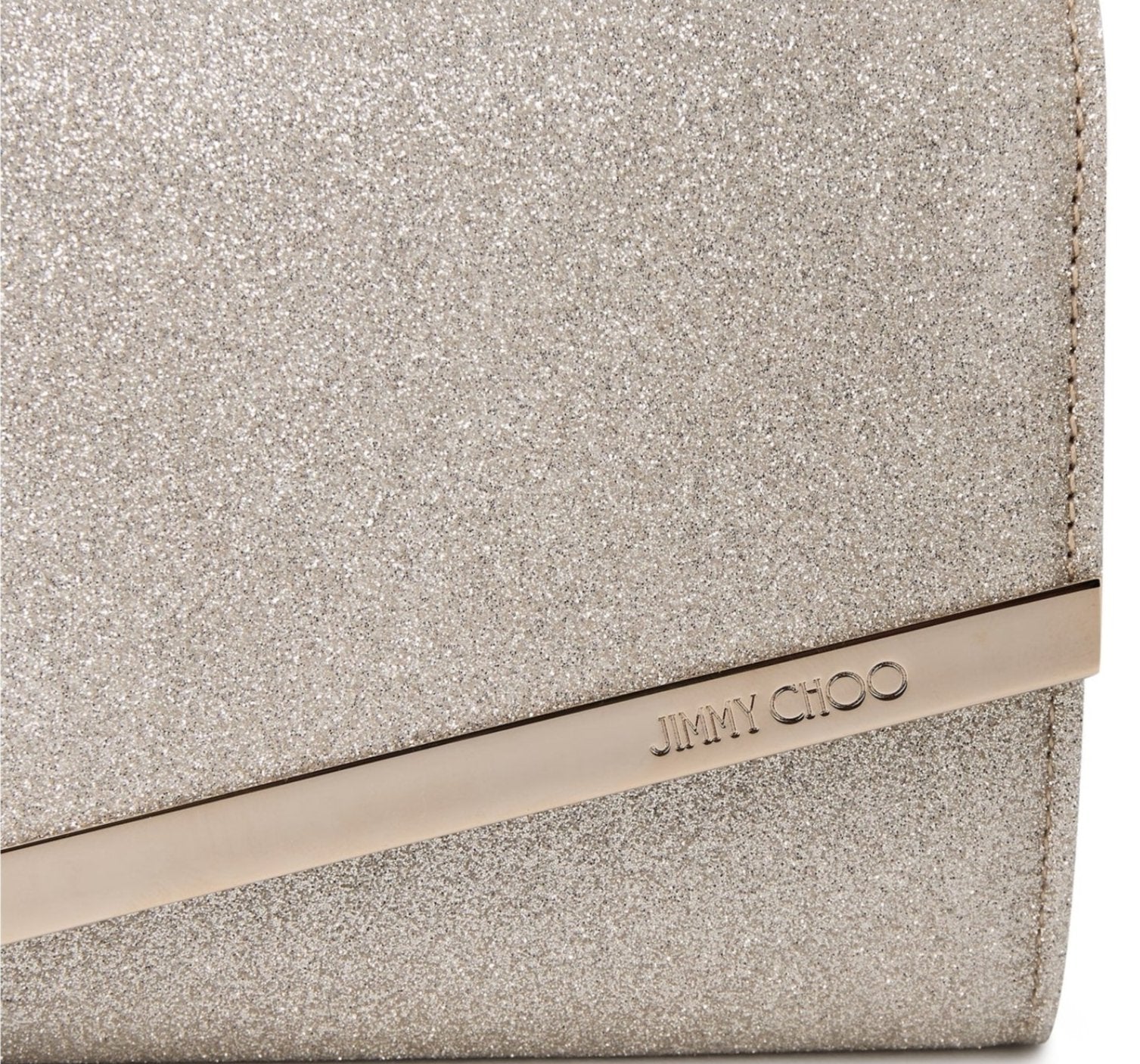 LUXURY HUB JIMMY CHOO EMMIE GLITTER CLUTCH