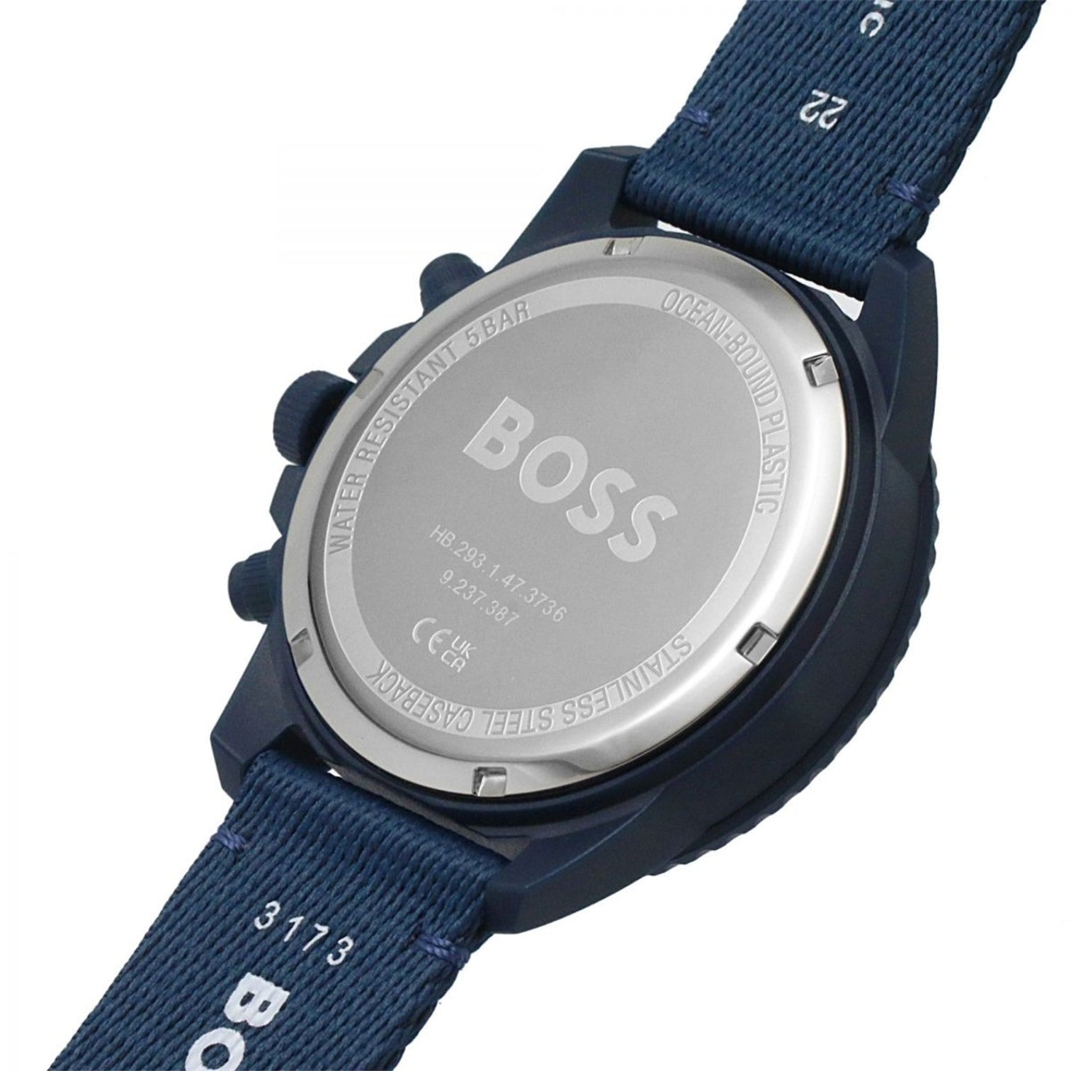 LUXURY HUB BOSS BOSS ADMIRAL OCEAN PLASTIC BLUE WATCH