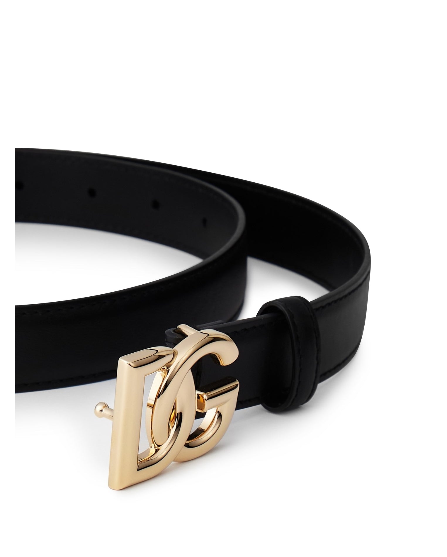 LUXURY HUB DOLCE AND GABBANA DG BUCKLE LEATHER BELT