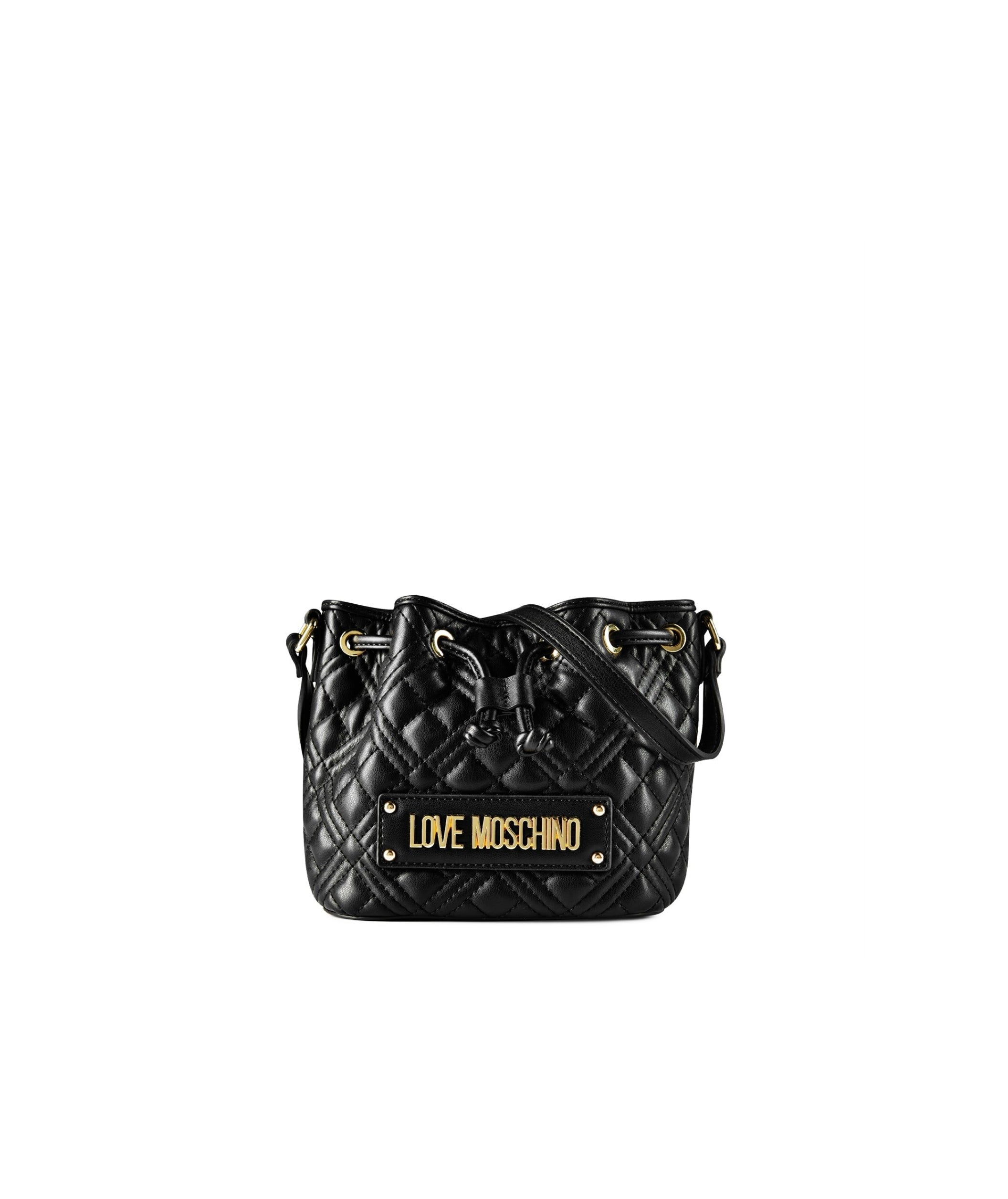 LUXURY HUB LOVE MOSCHINO LM QUILTED BUCKET BAG