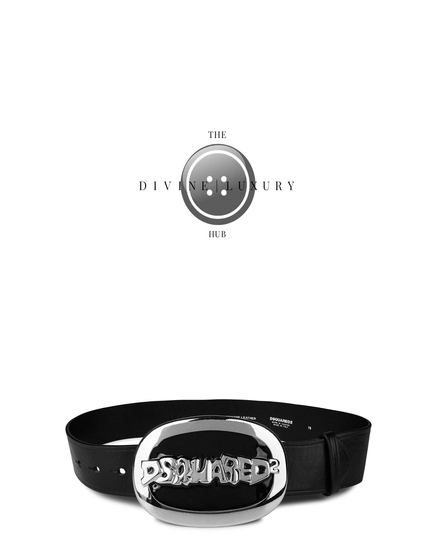 LUXURY HUB DSQUARED2 DSQ LGO LEATHER BELT