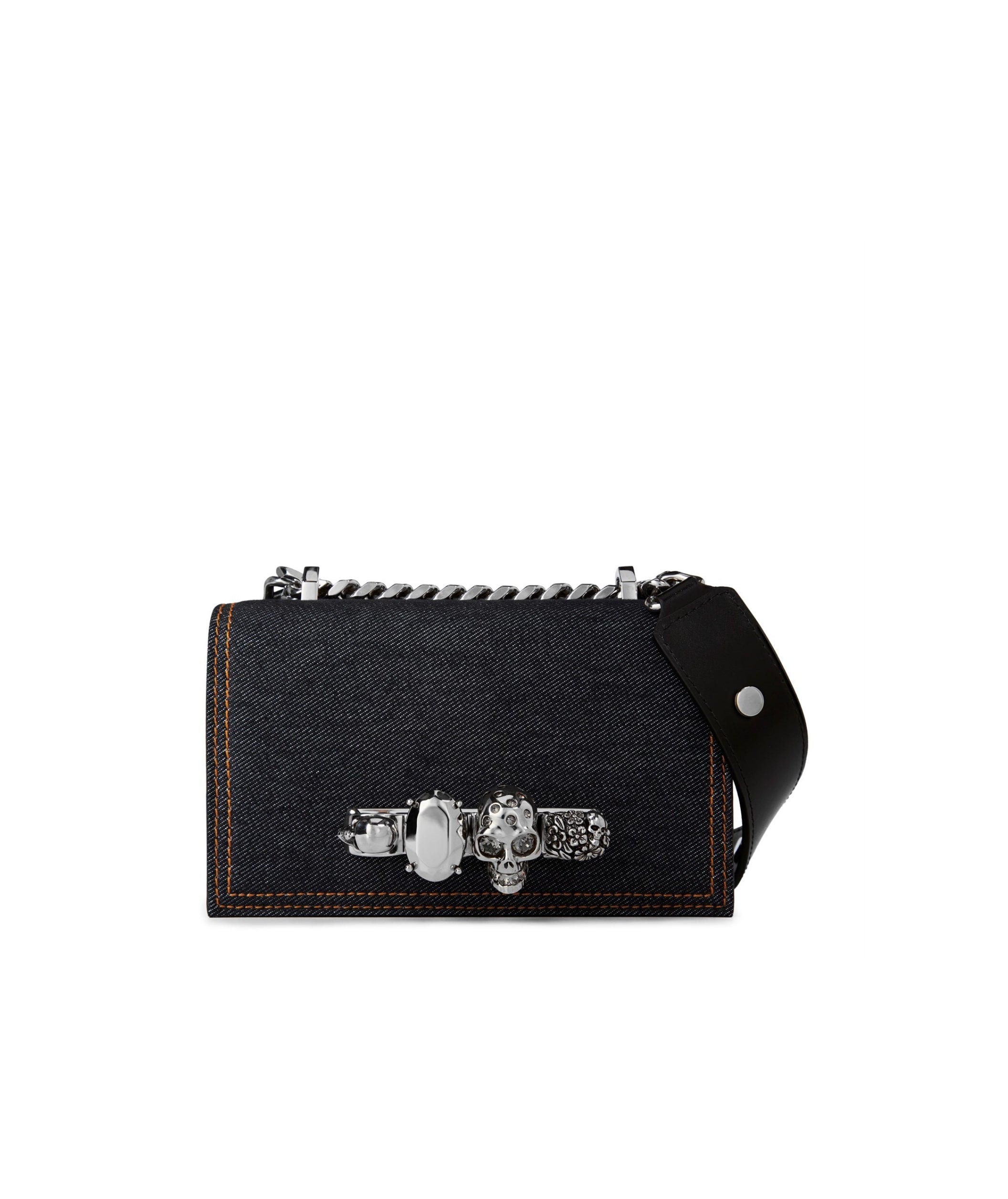 LUXURY HUB ALEXANDER MCQUEEN MINI DENIM SATCHEL BAG