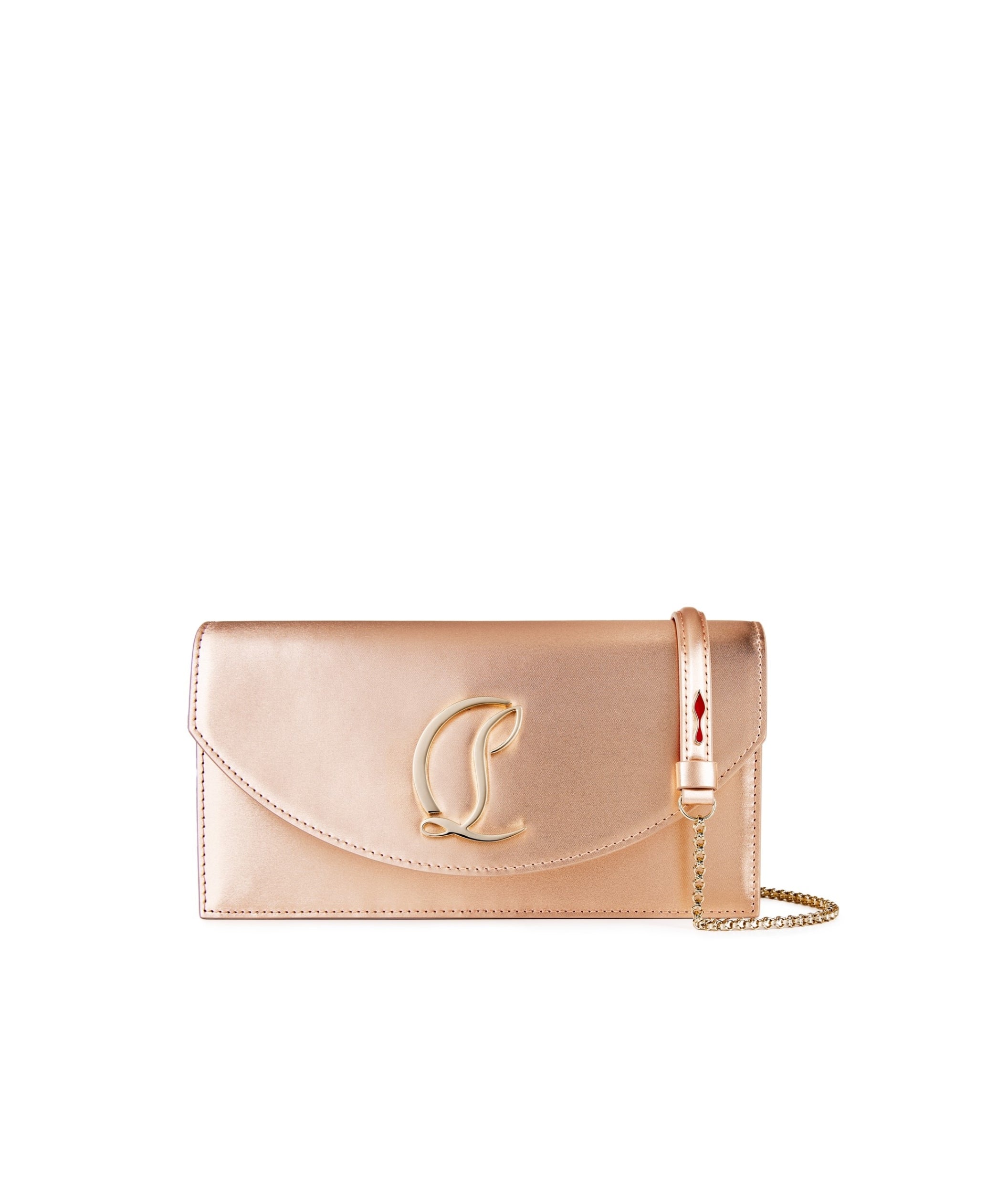 LUXURY HUB CHRISTIAN LOUBOUTIN LOUBI54 SATIN CLUTCH