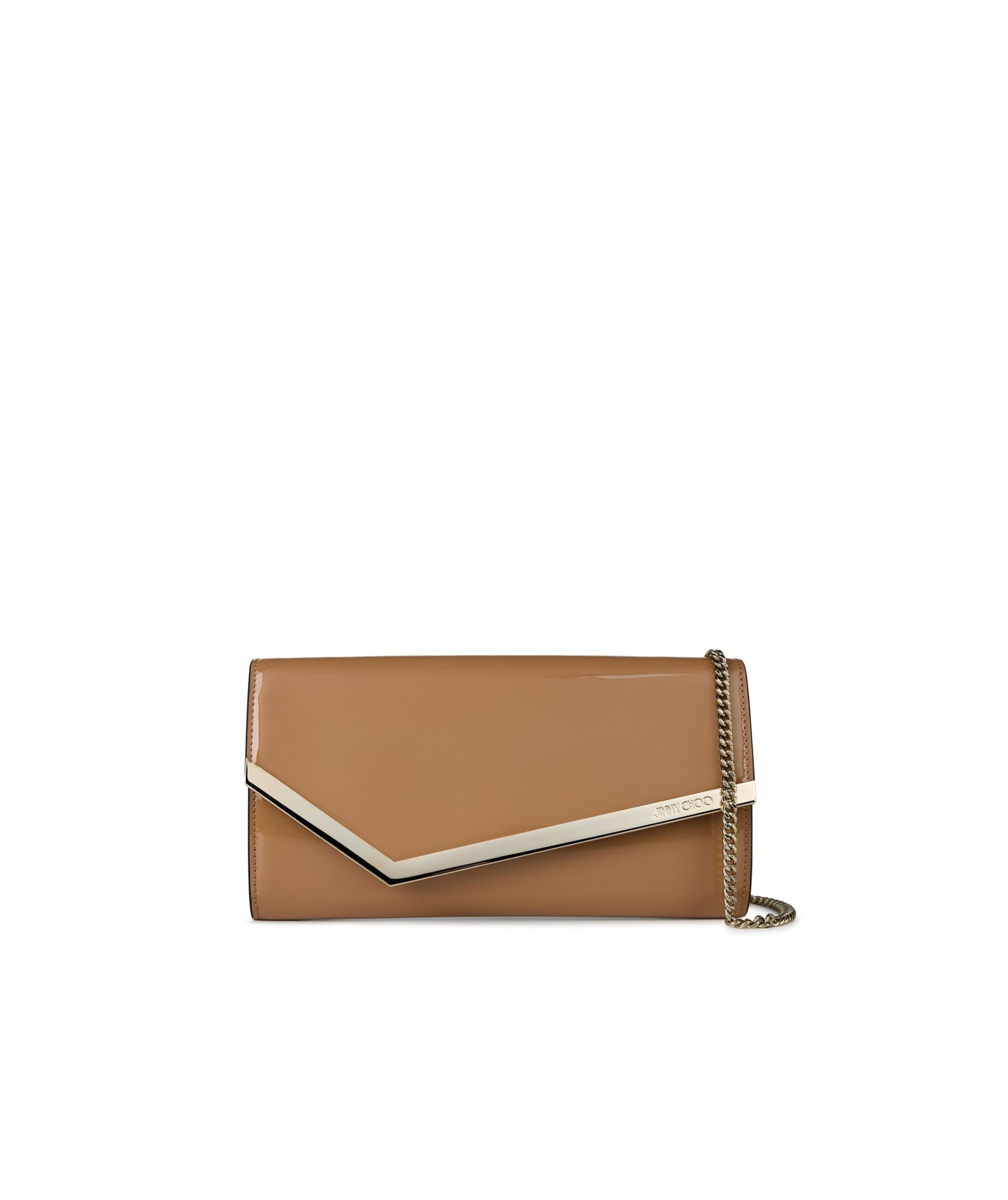 LUXURY HUB JIMMY CHOO PATENT EMMIE CLUTCH