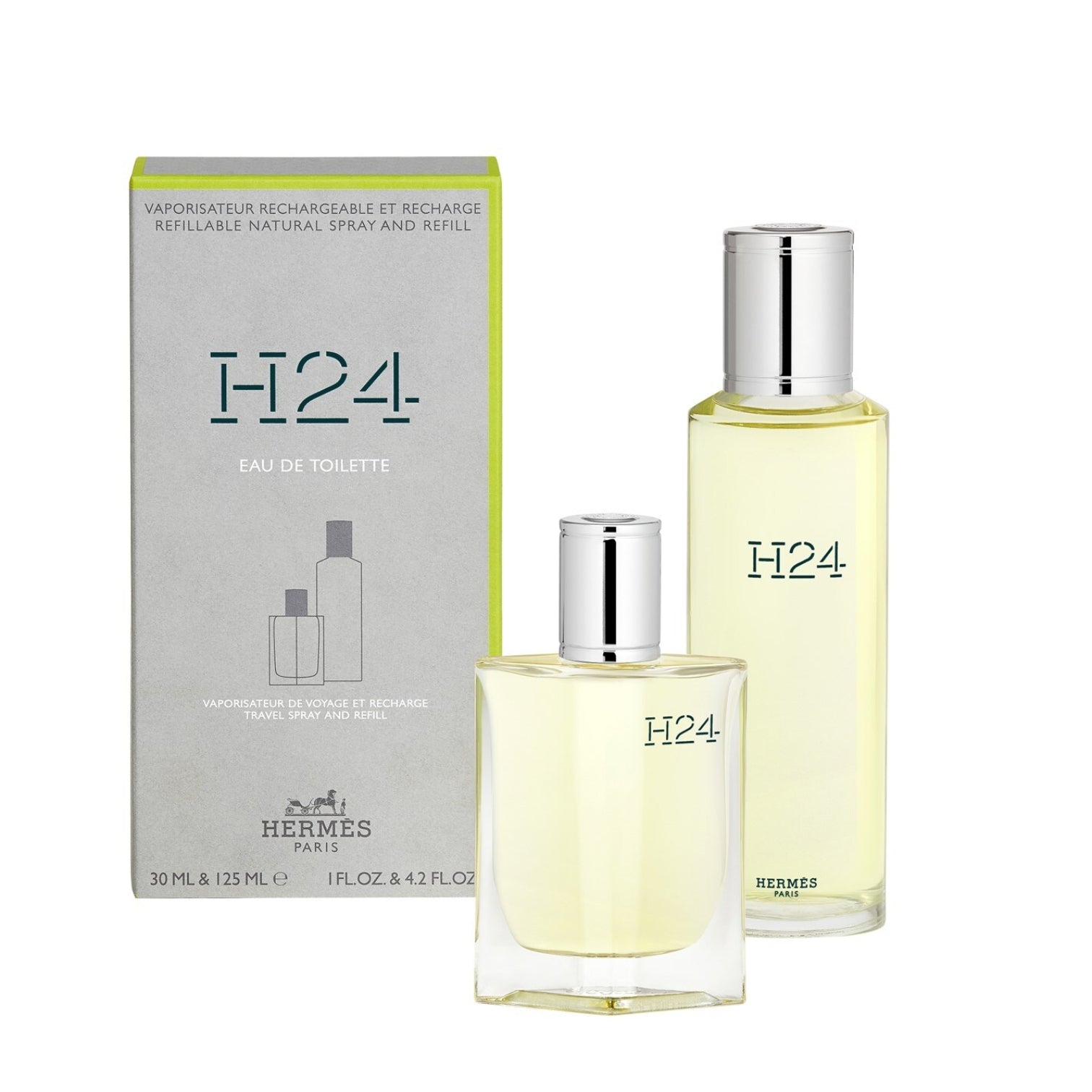 LUXURY HUB HERMES H24, EAU DE TOILETTE AND REFILL, 30 ML + 125 ML