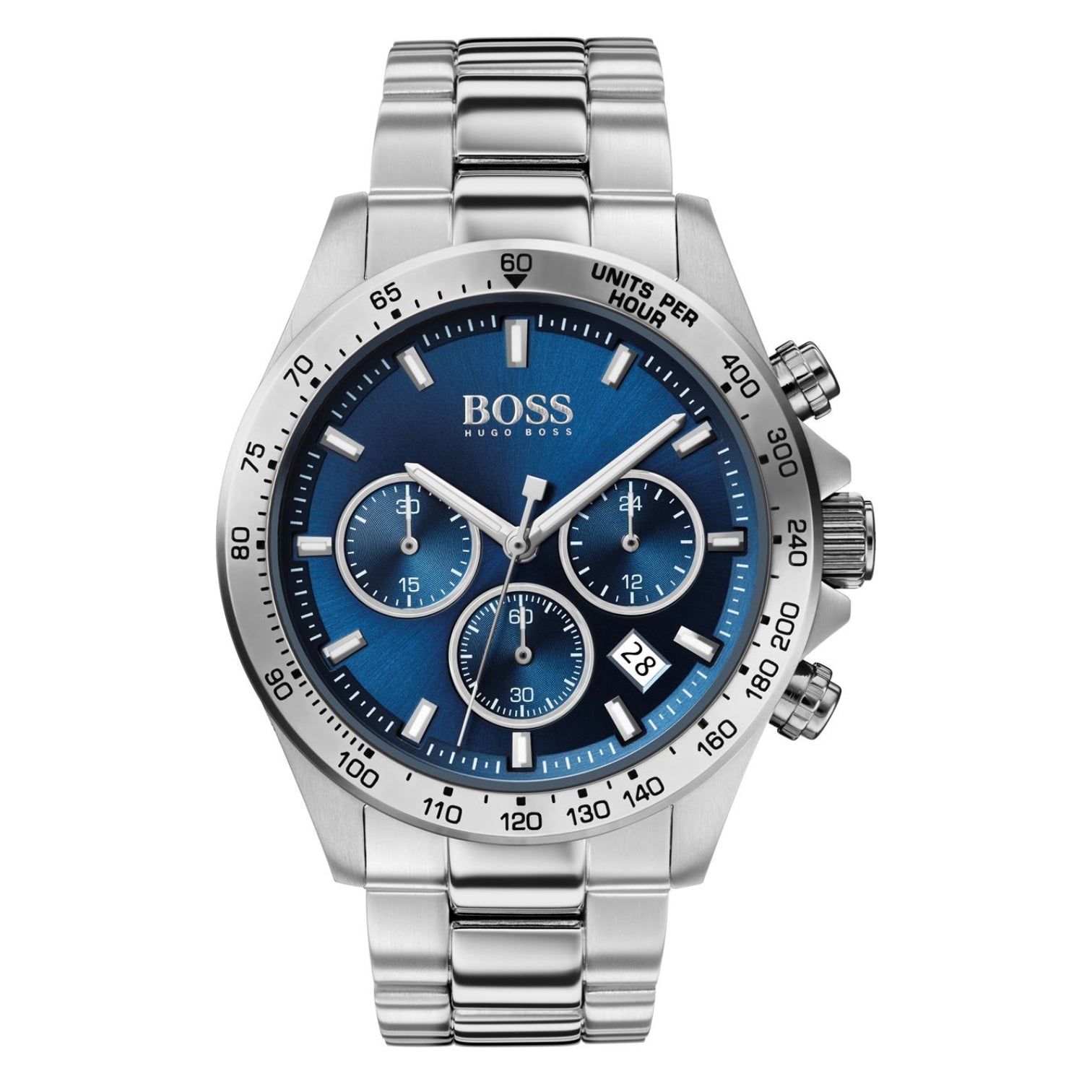 LUXURY HUB BOSS HERO STAINLESS STEEL BRACELET WATCH