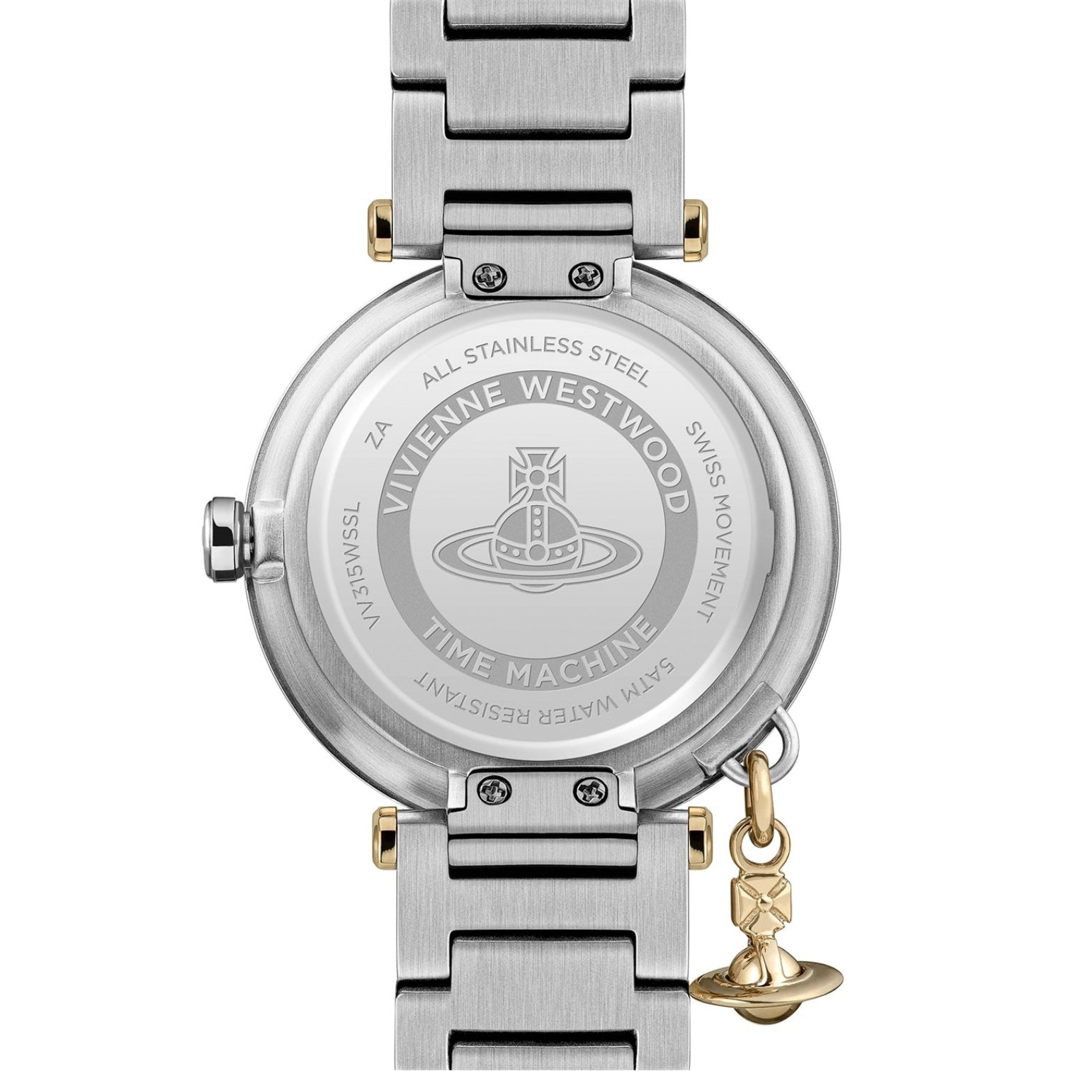 LUXURY HUB VIVIENNE WESTWOOD ORB LOGOMANIA 32MM STAINLESS STEEL WATCH