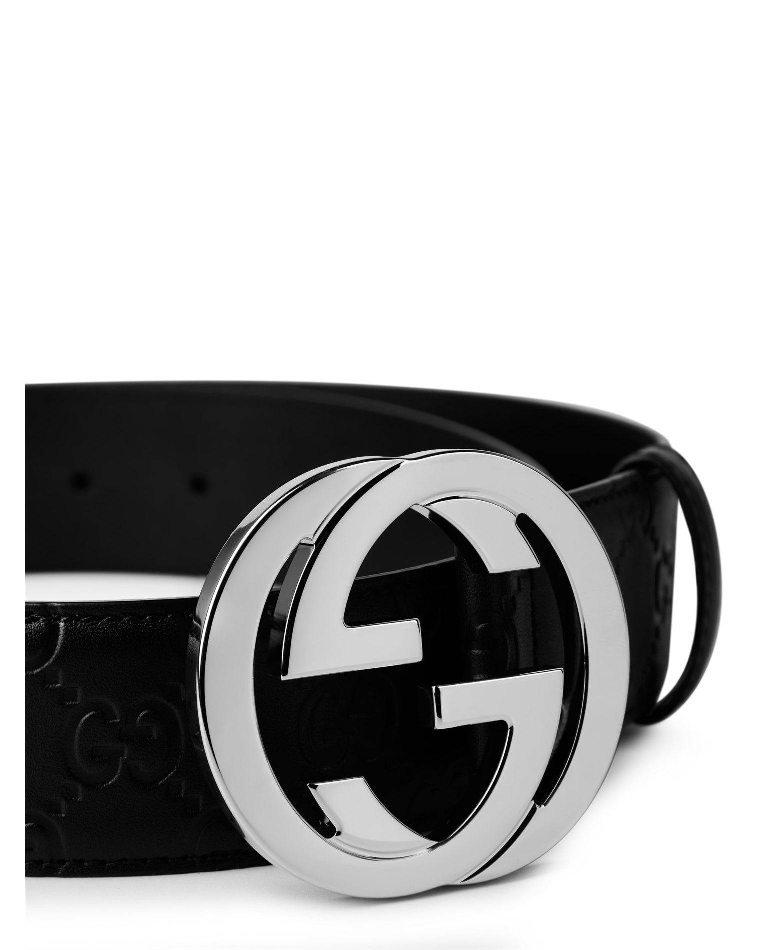 LUXURY HUB GUCCI GG INTERLOCKED EMBOSSED BELT